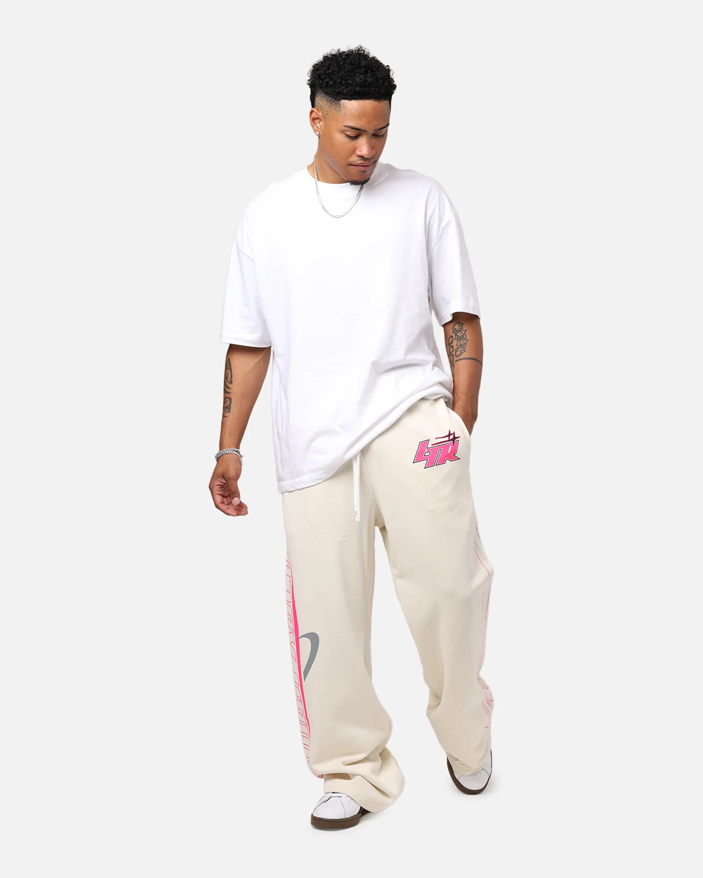 Loiter Runaway Trackpant Off White - Image 2