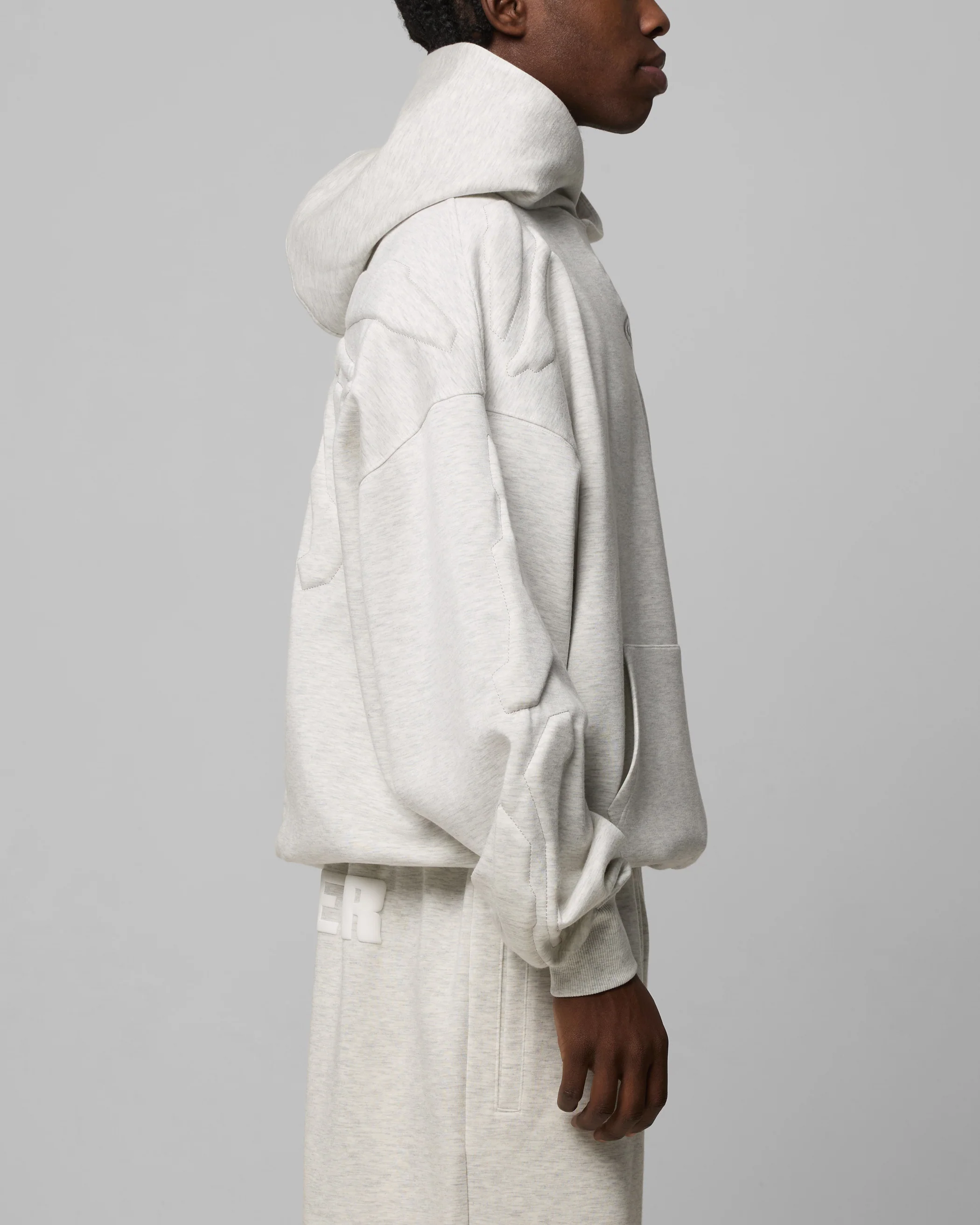 Loiter Sandevistan Hoodie Grey Marle - Image 5