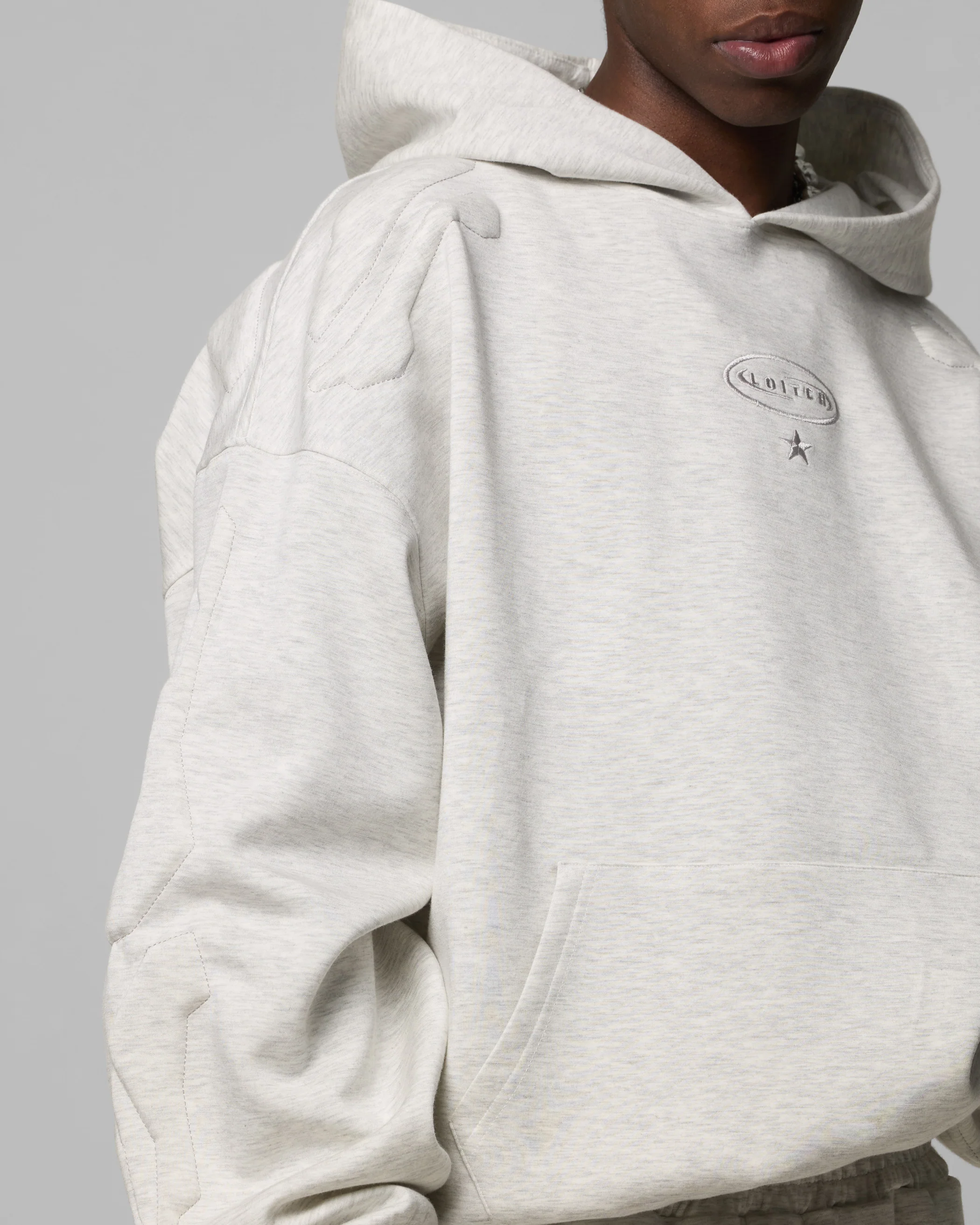 Loiter Sandevistan Hoodie Grey Marle - Image 7