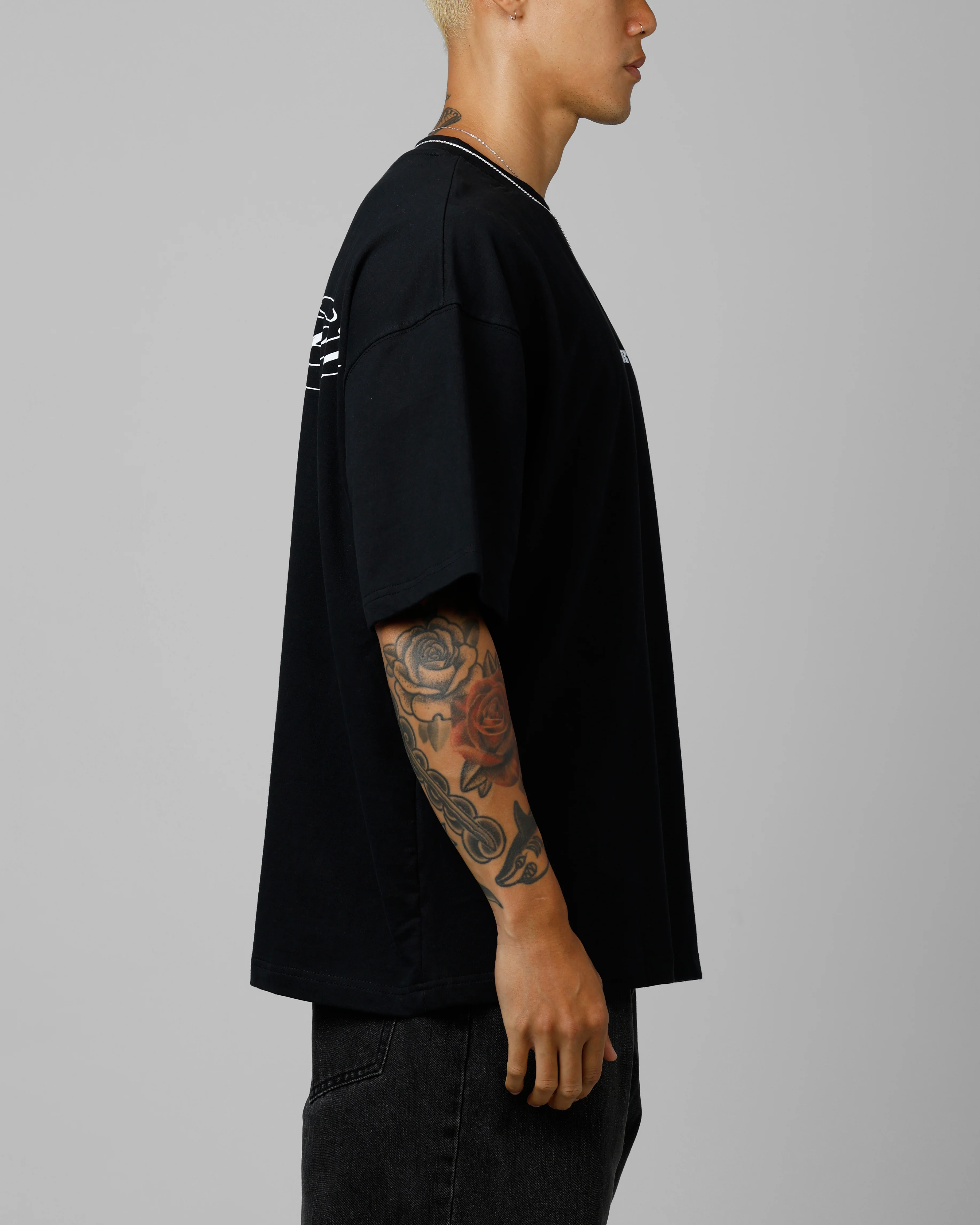 Loiter Script Boxy T-Shirt Black - Image 4
