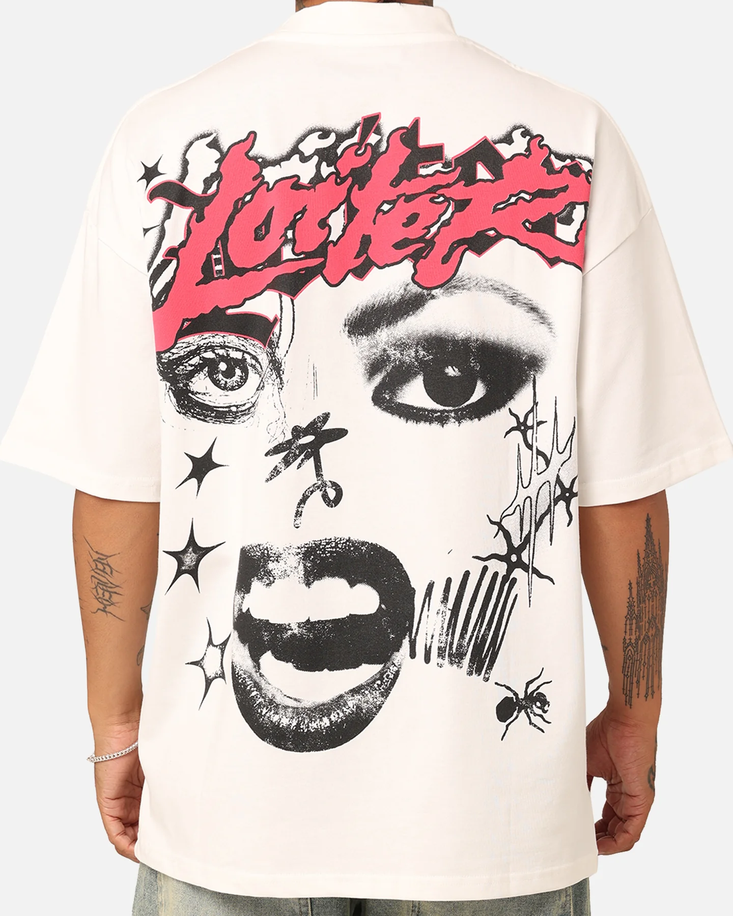 Loiter Sketchbook Oversized T-Shirt Off White - Image 5