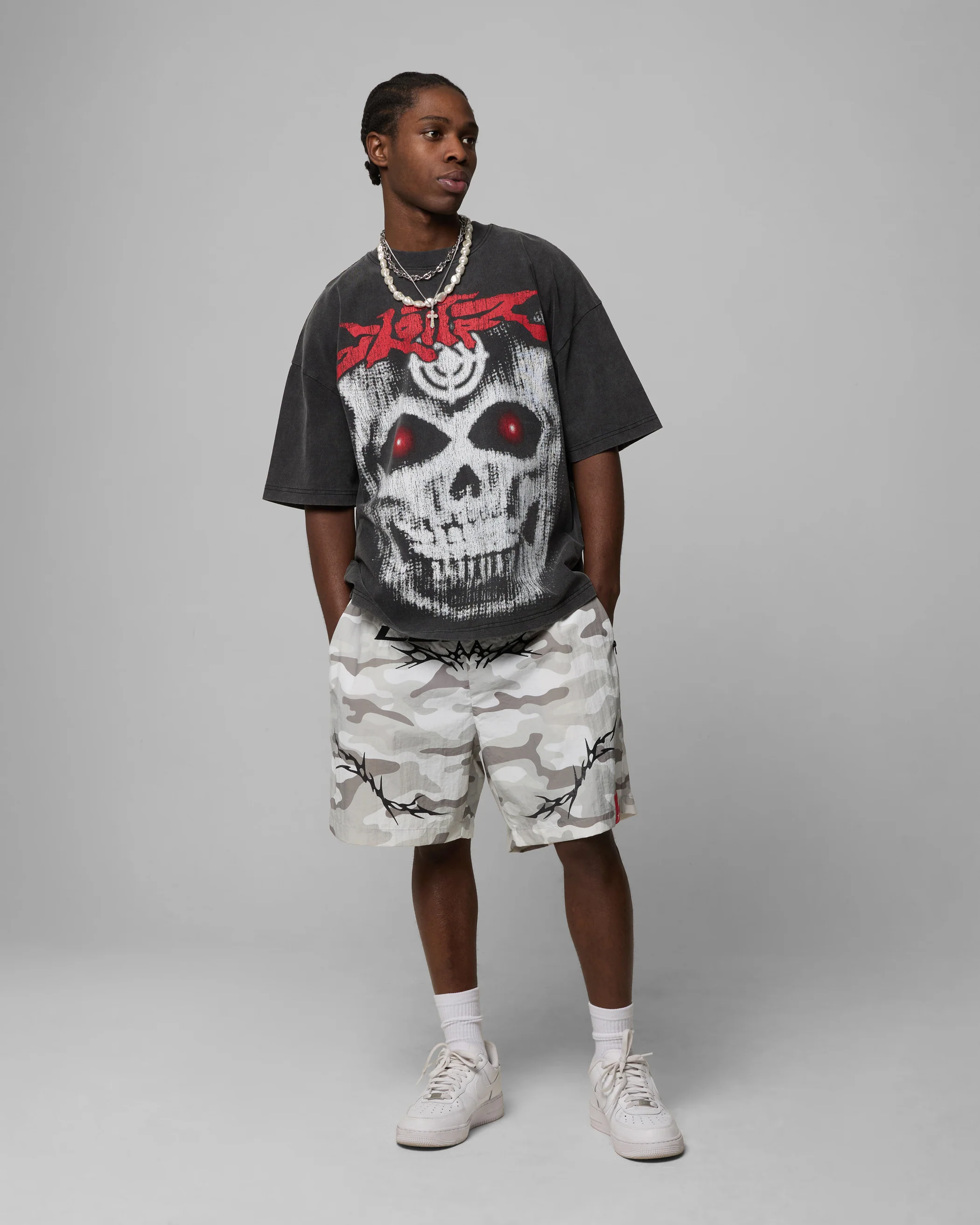 Loiter Ski Mask Premium T-Shirt Vintage Black - Image 3