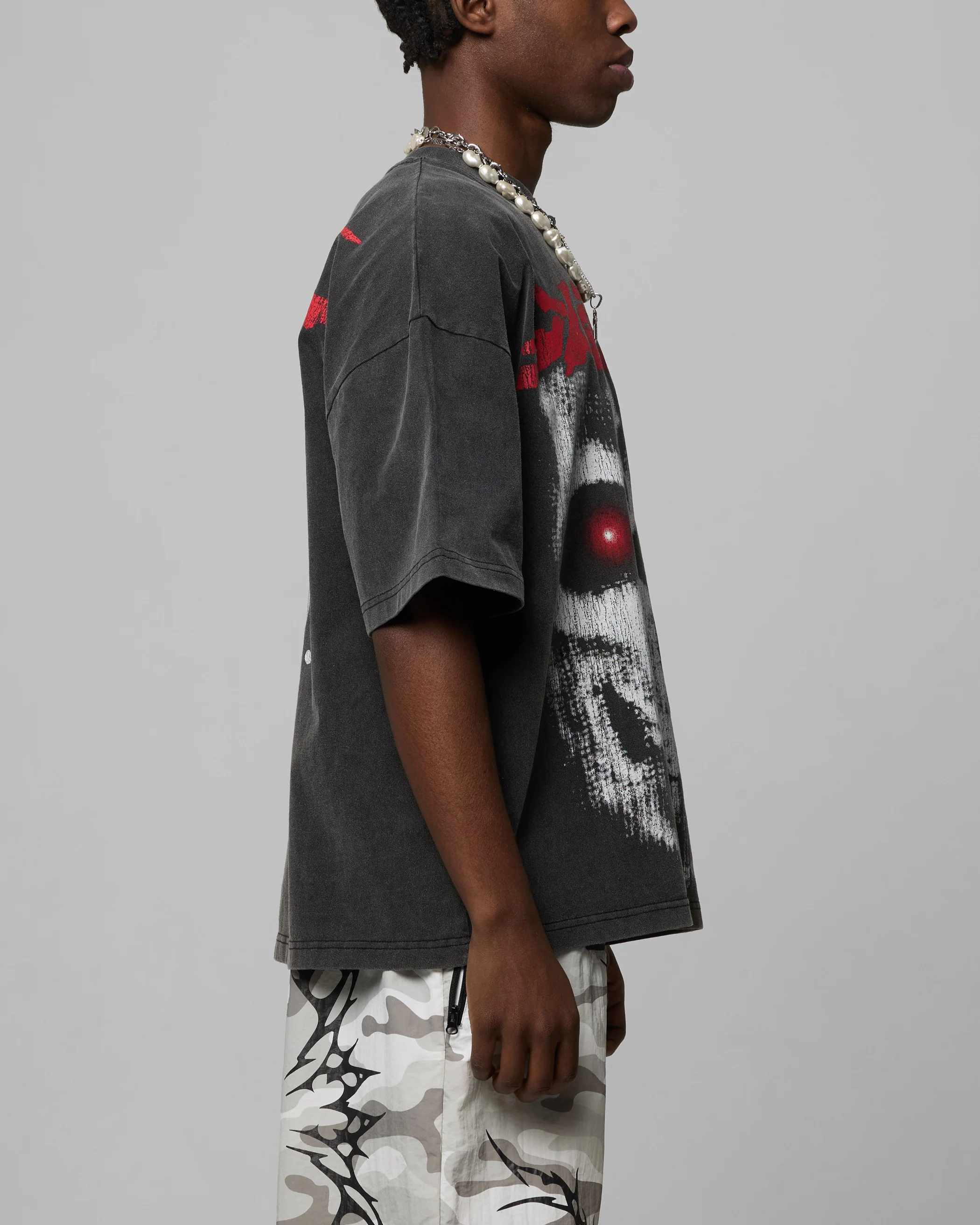Loiter Ski Mask Premium T-Shirt Vintage Black - Image 5