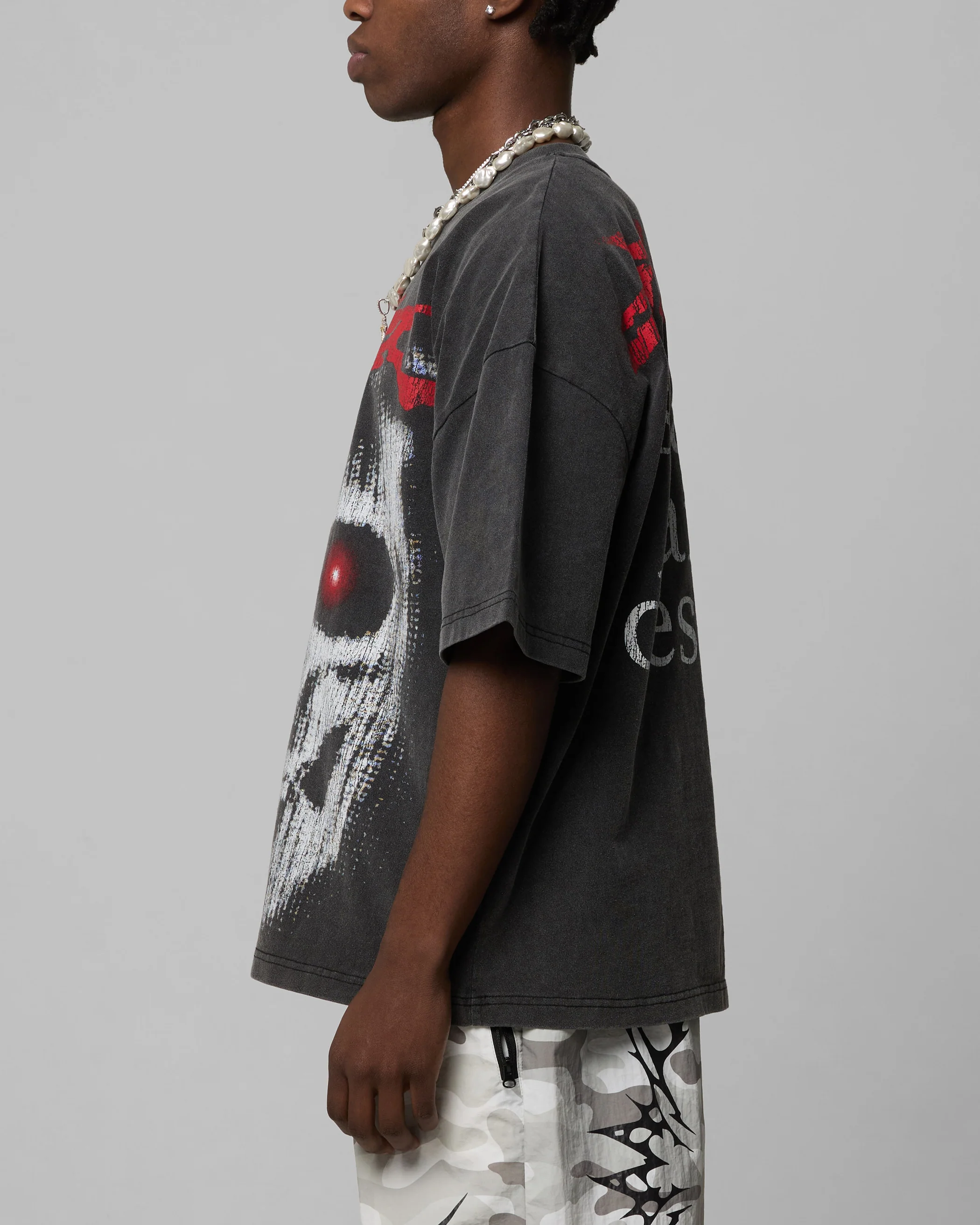 Loiter Ski Mask Premium T-Shirt Vintage Black - Image 6