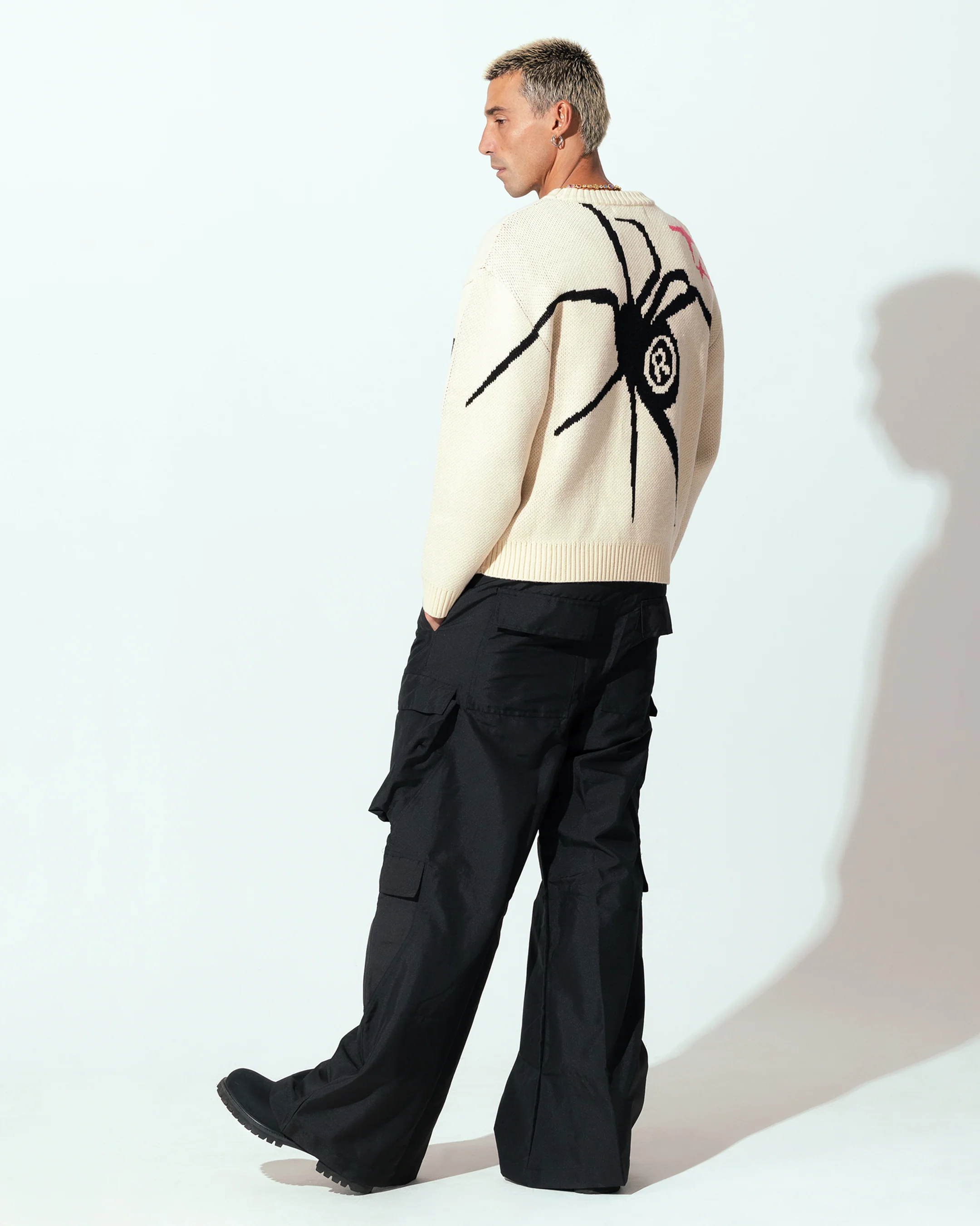 Loiter Spider Knit Sweater Off White - Image 4