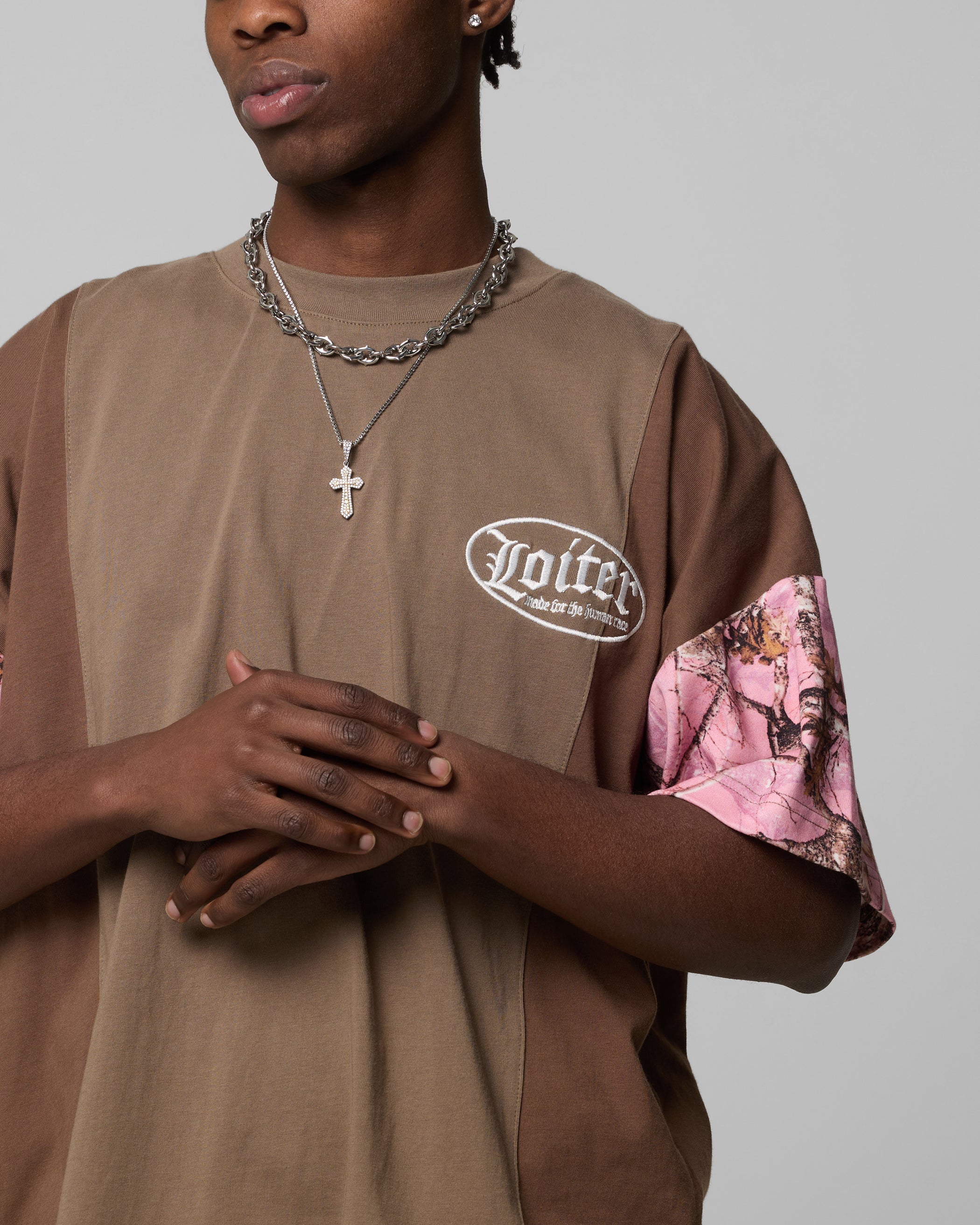 Loiter Splinter T-Shirt Pink Camo - Image 8