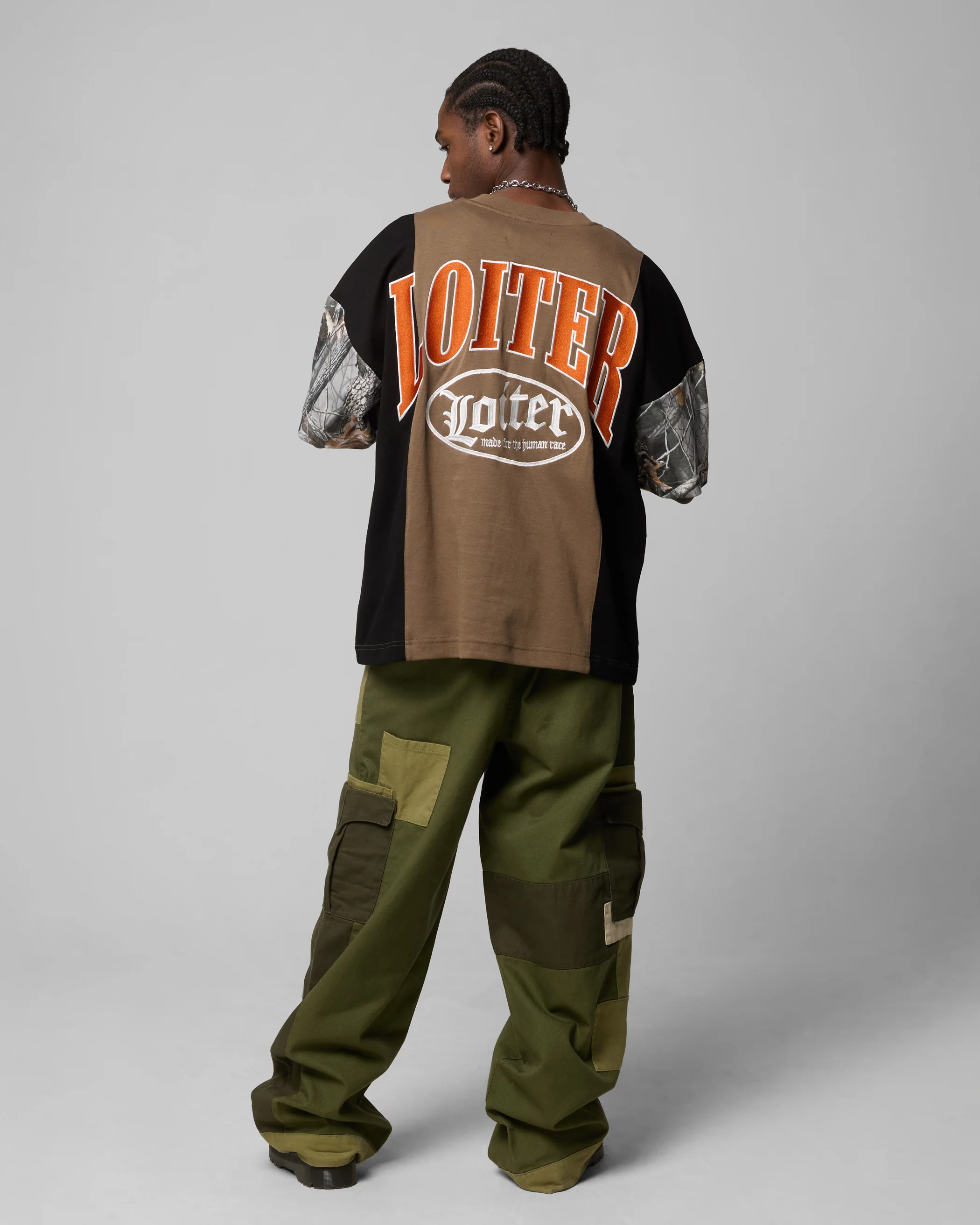 Loiter Splinter T-Shirt Woodland Camo - Image 3