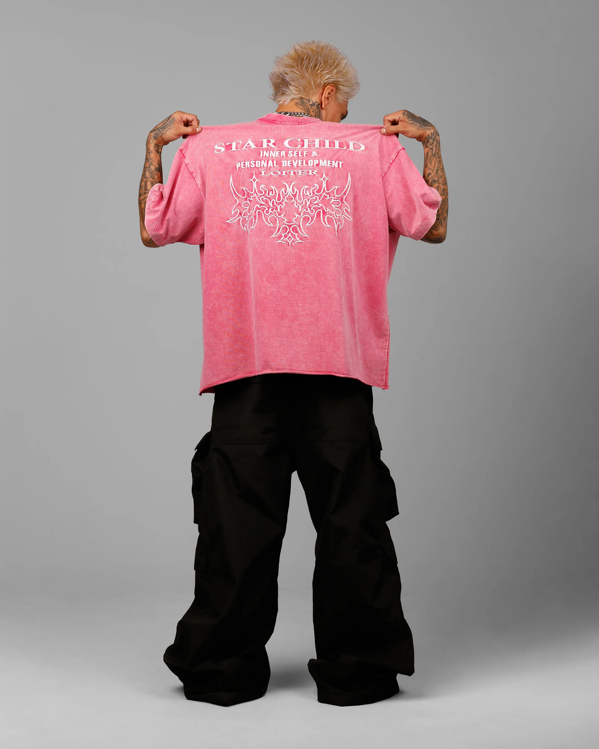 Loiter Star Child Pocket T-Shirt Pink - Image 6