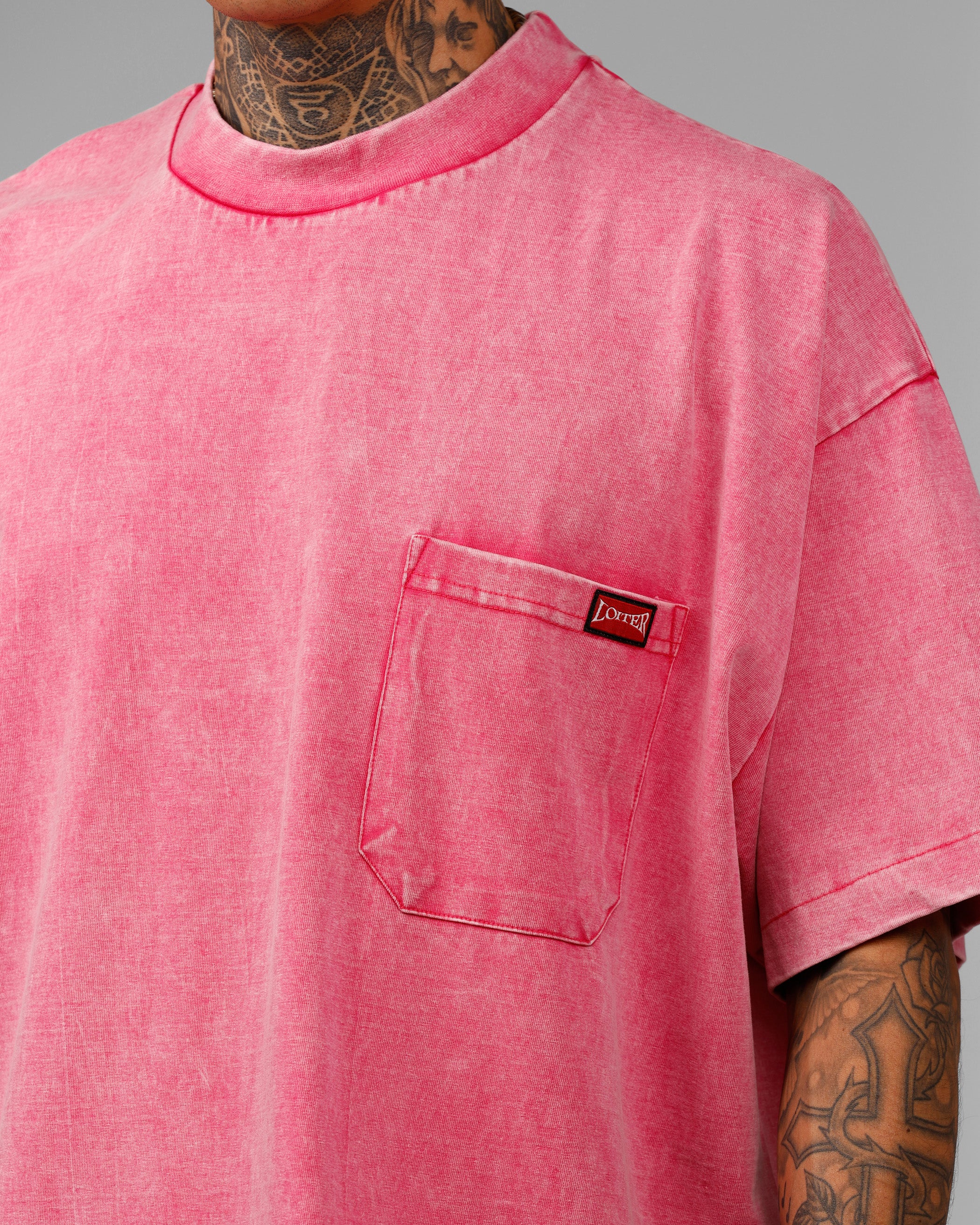 Loiter Star Child Pocket T-Shirt Pink - Image 7