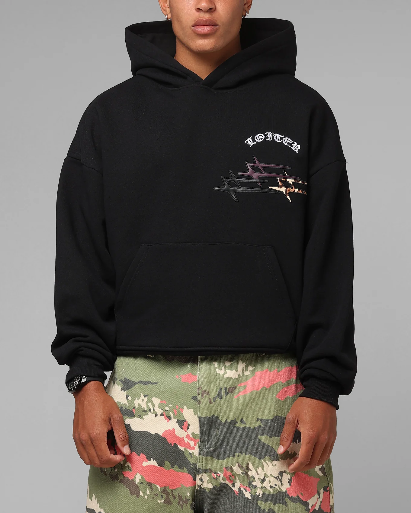 Loiter Star Global Hoodie Black - Image 2