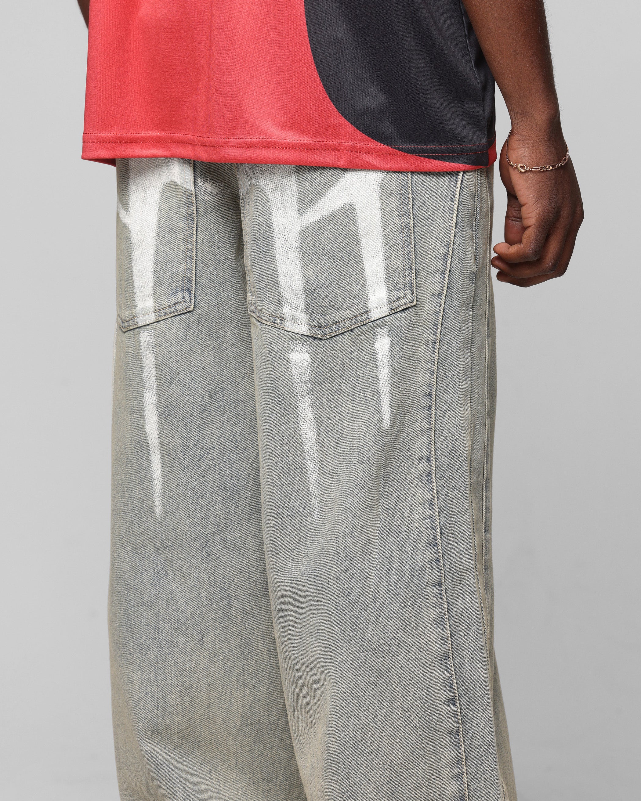 Loiter Star Walker Wide Leg Jean Washed Blue - Image 3
