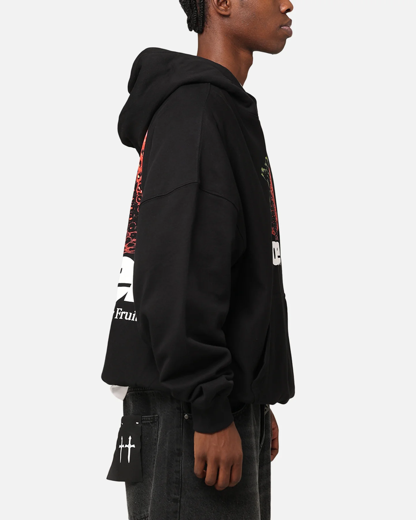 Loiter Strawberry Hoodie Black - Image 5