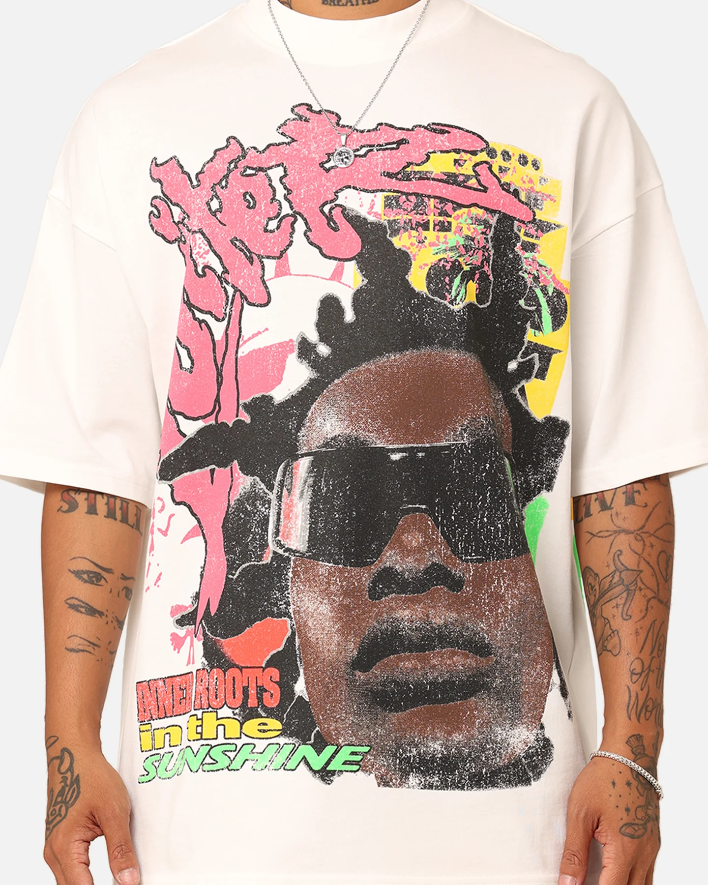 Loiter Summer Roots Oversized T-Shirt Off White - Image 4