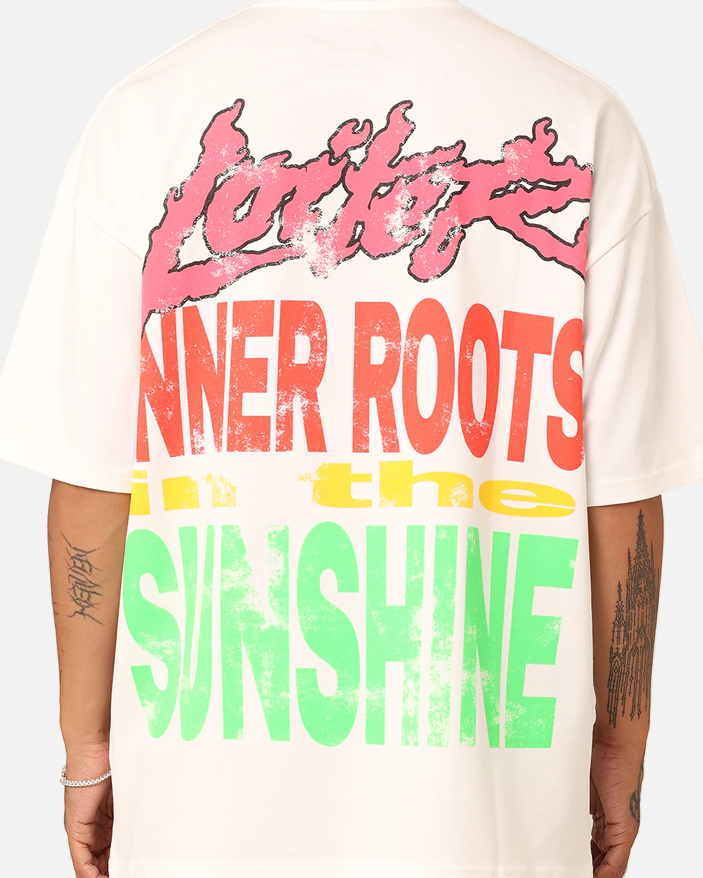 Loiter Summer Roots Oversized T-Shirt Off White - Image 5