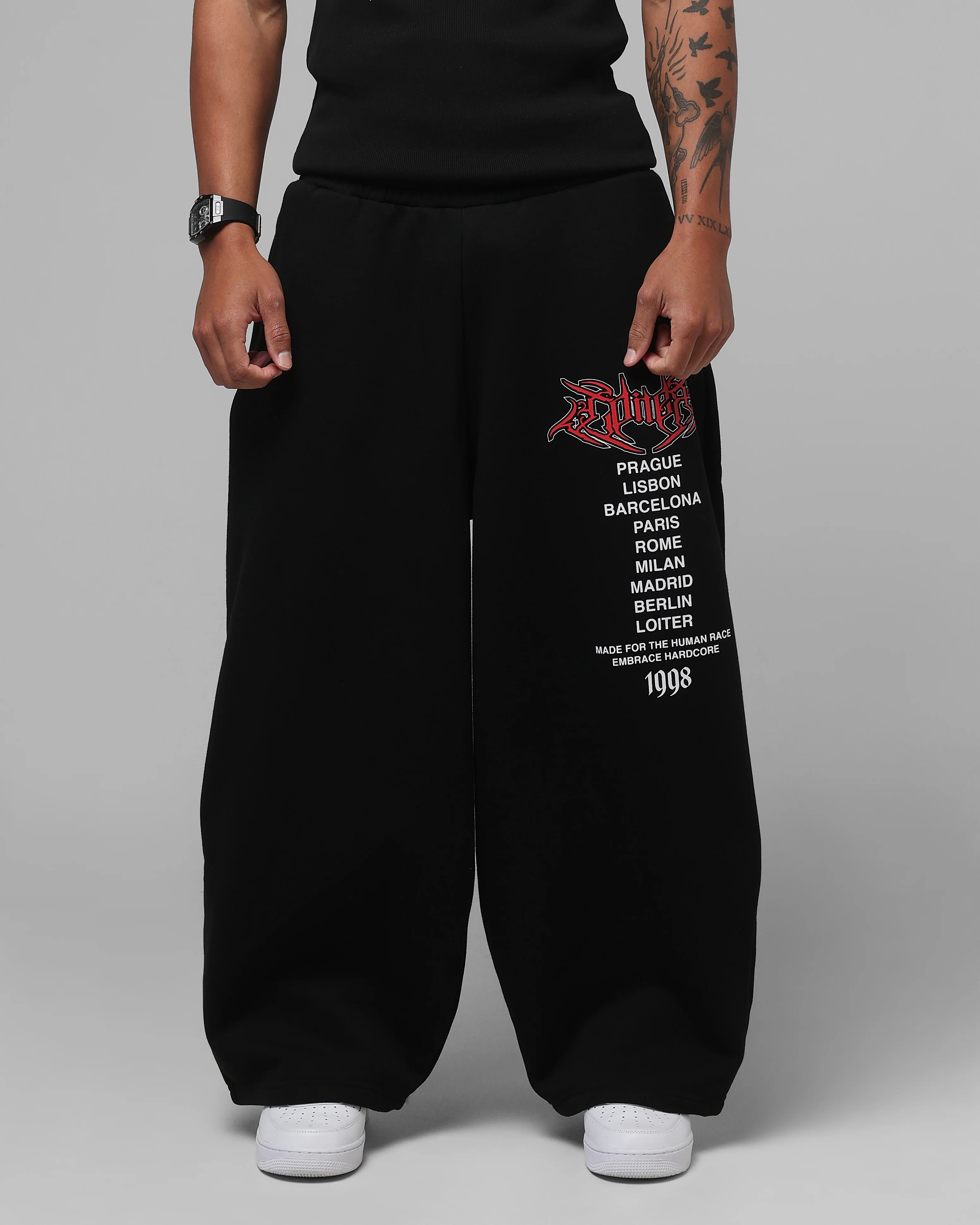 Loiter Team Wipe Sweat Pants Black - Image 5