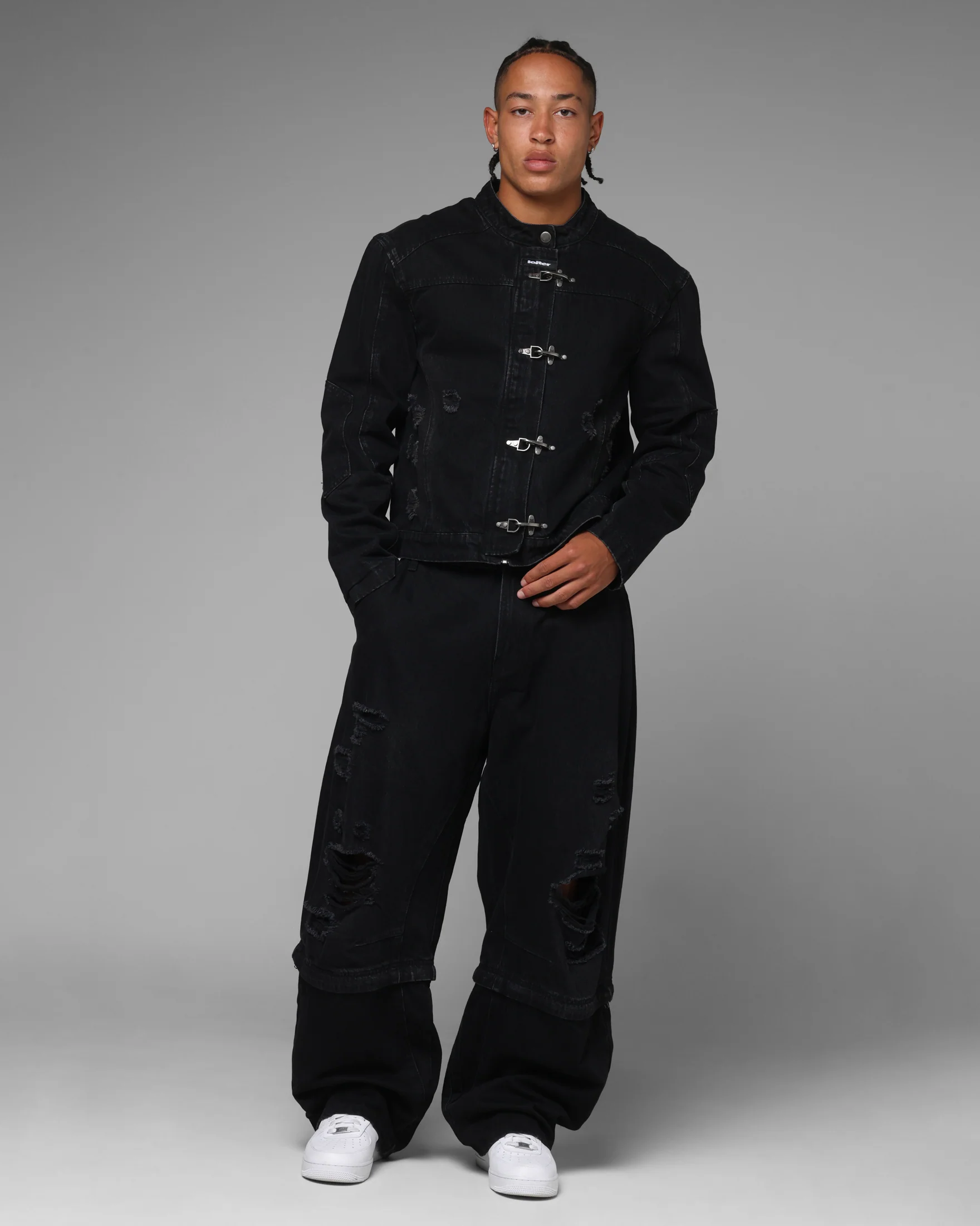 Loiter Thrasher Jacket Washed Black - Image 2