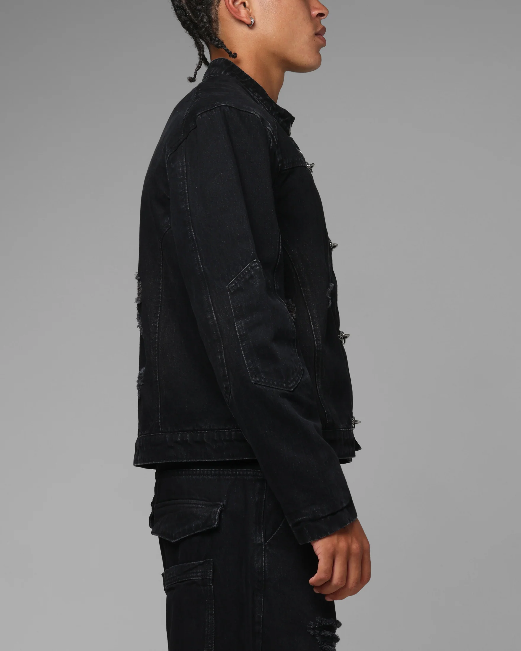 Loiter Thrasher Jacket Washed Black - Image 4
