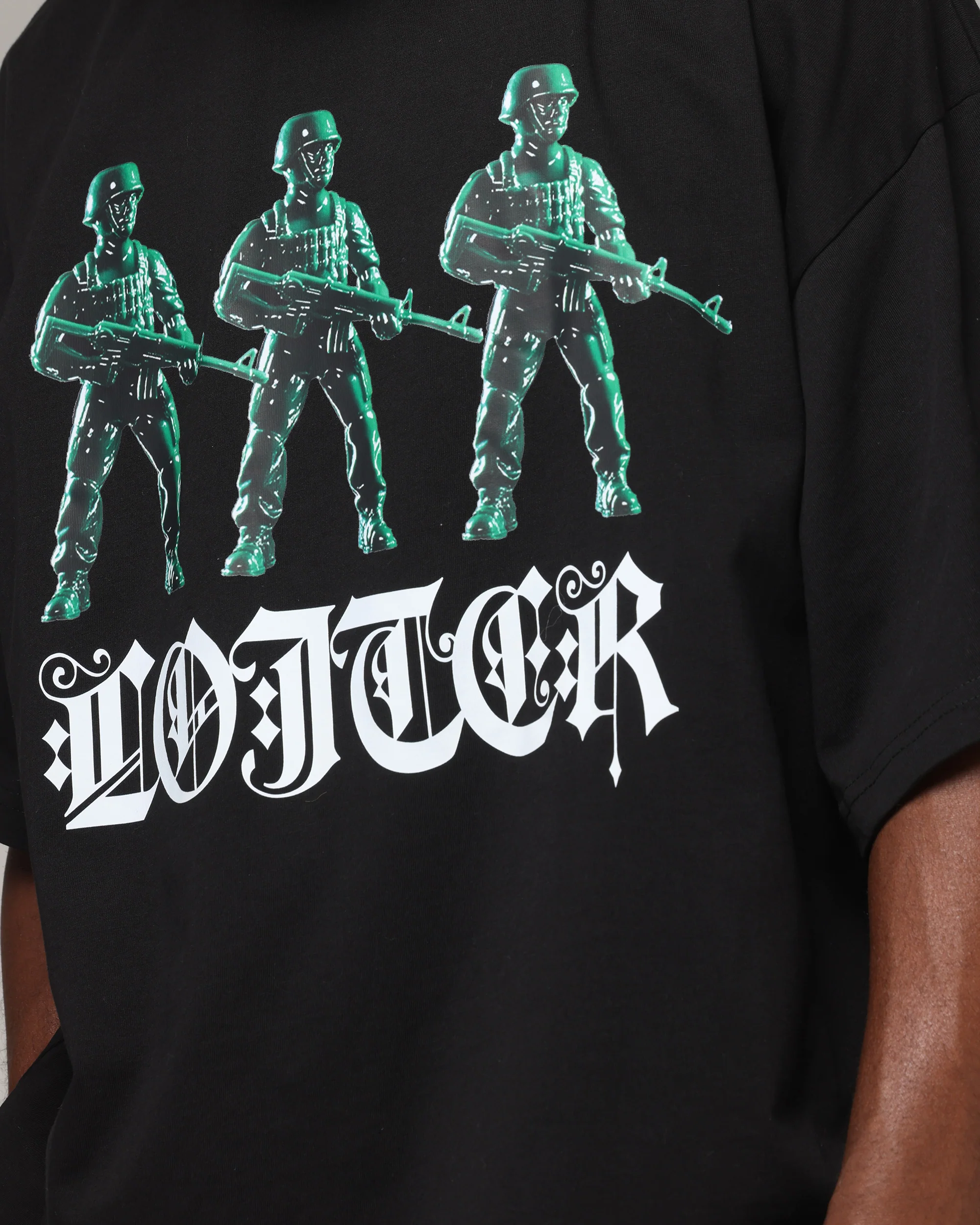 Loiter Toy Soldier Premium T-Shirt Black - Image 6