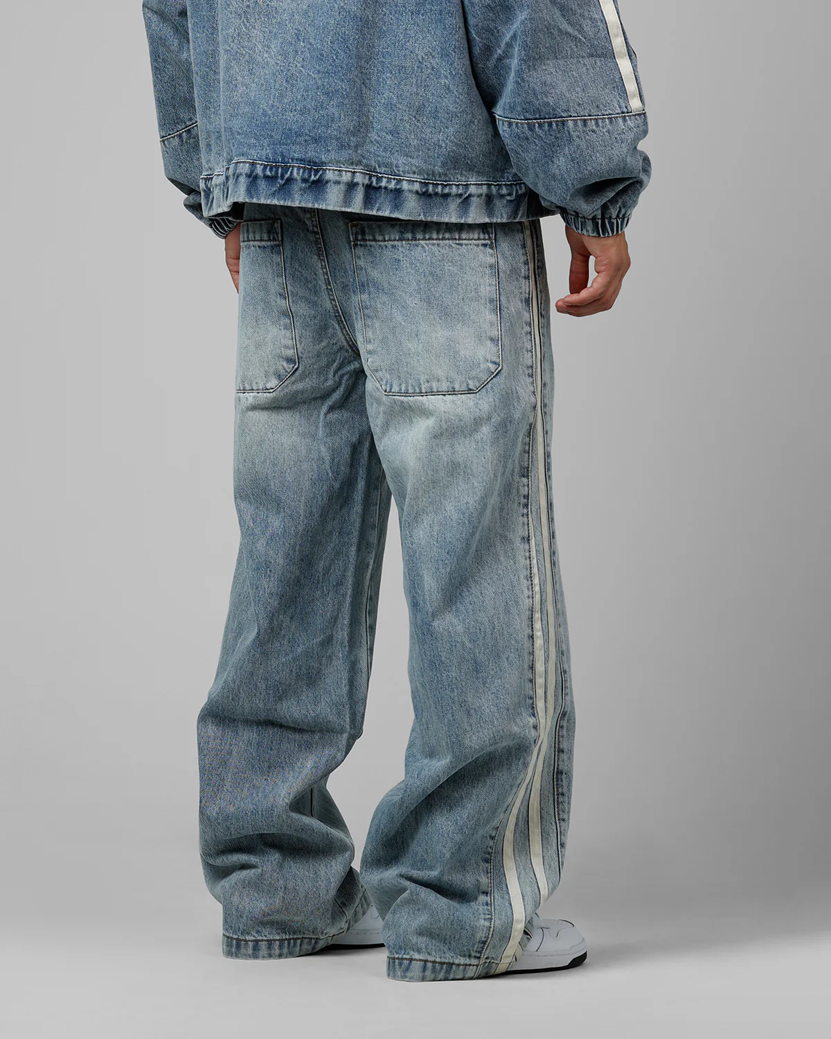 Loiter Track Star Denim Jeans Blue Wash - Image 3