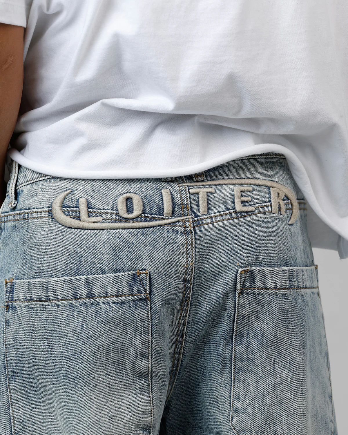 Loiter Track Star Denim Jeans Blue Wash - Image 7