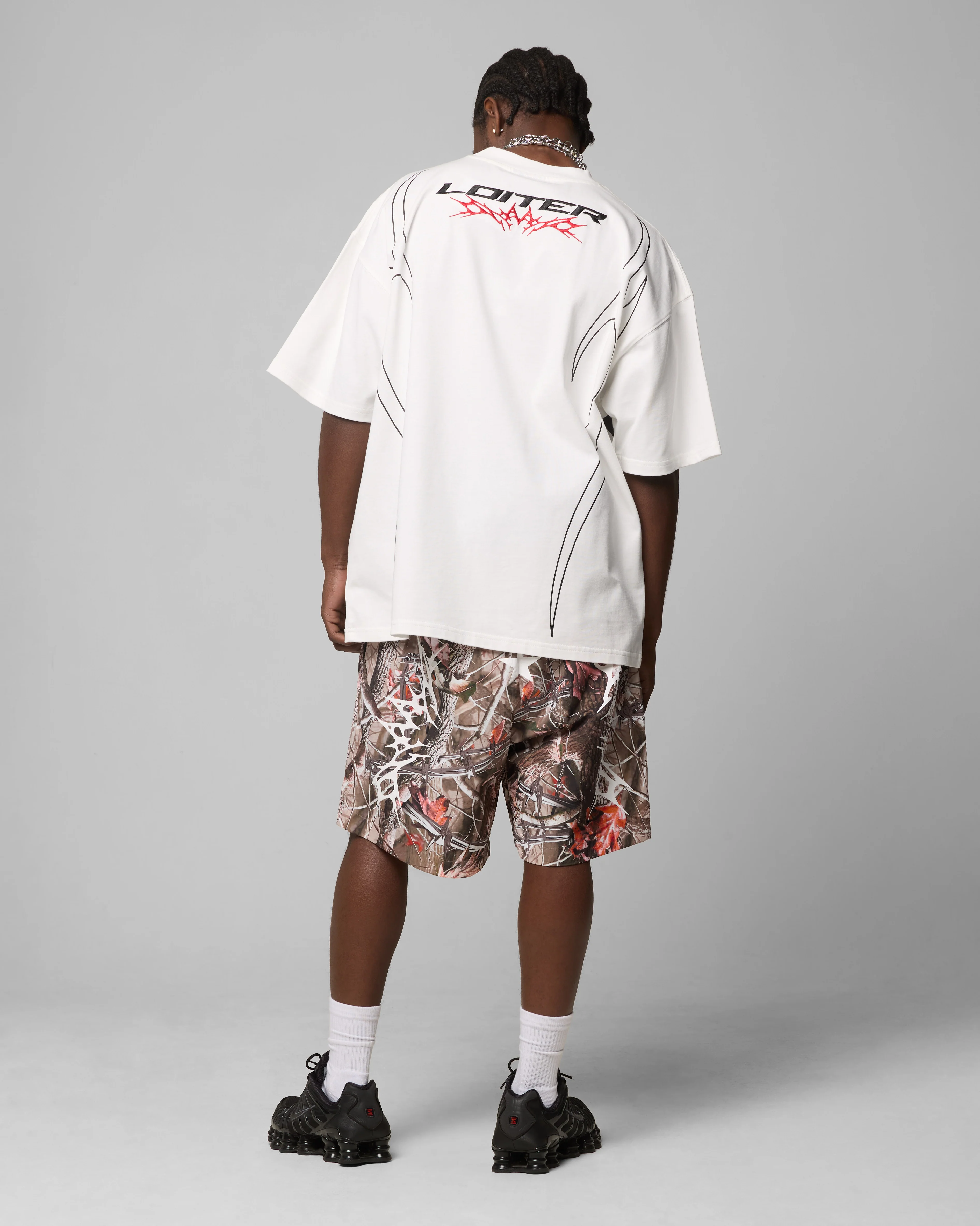 Loiter Trackstar T-Shirt Off White - Image 4