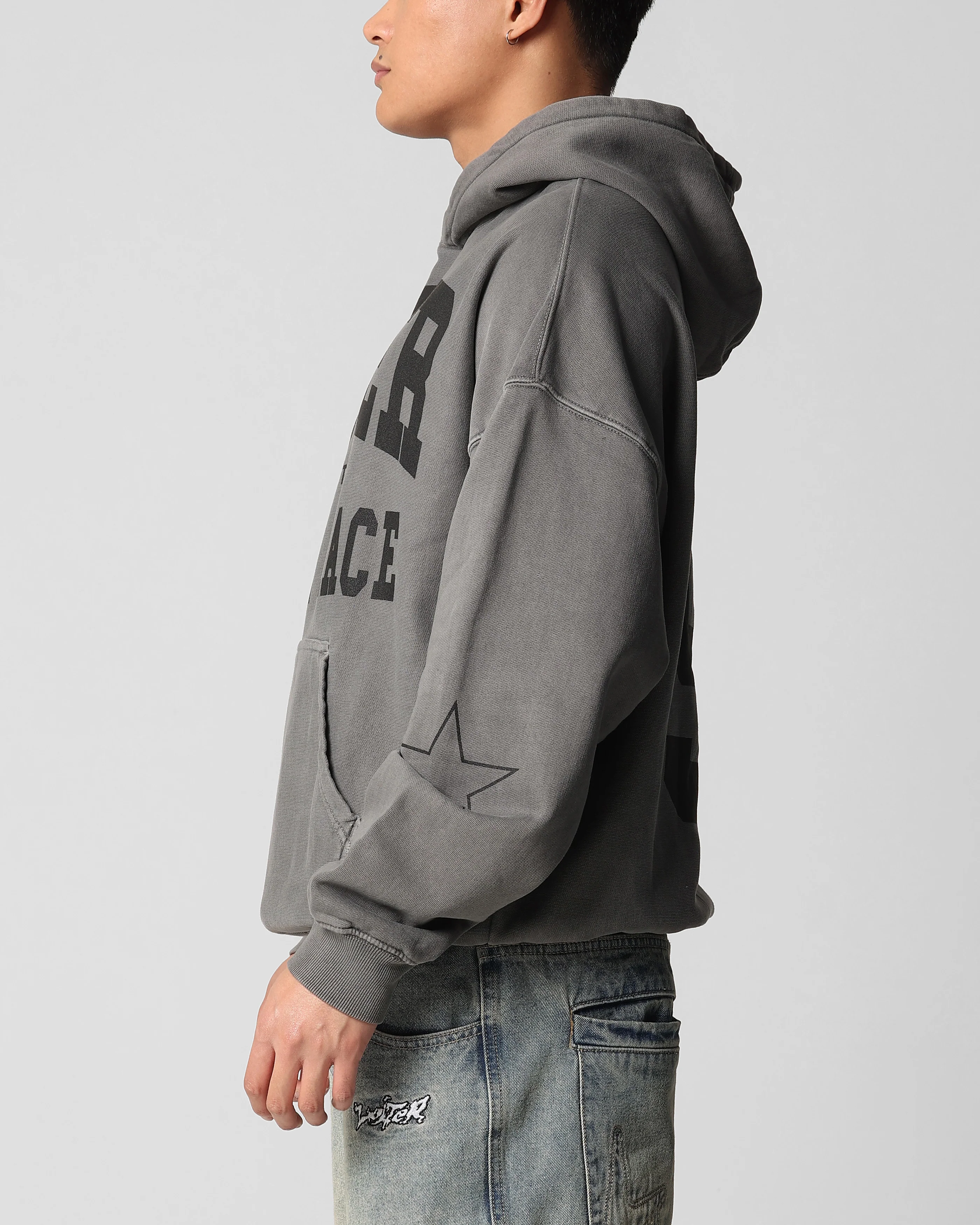 Loiter Training Day Hoodie Washed Charcoal - Image 6
