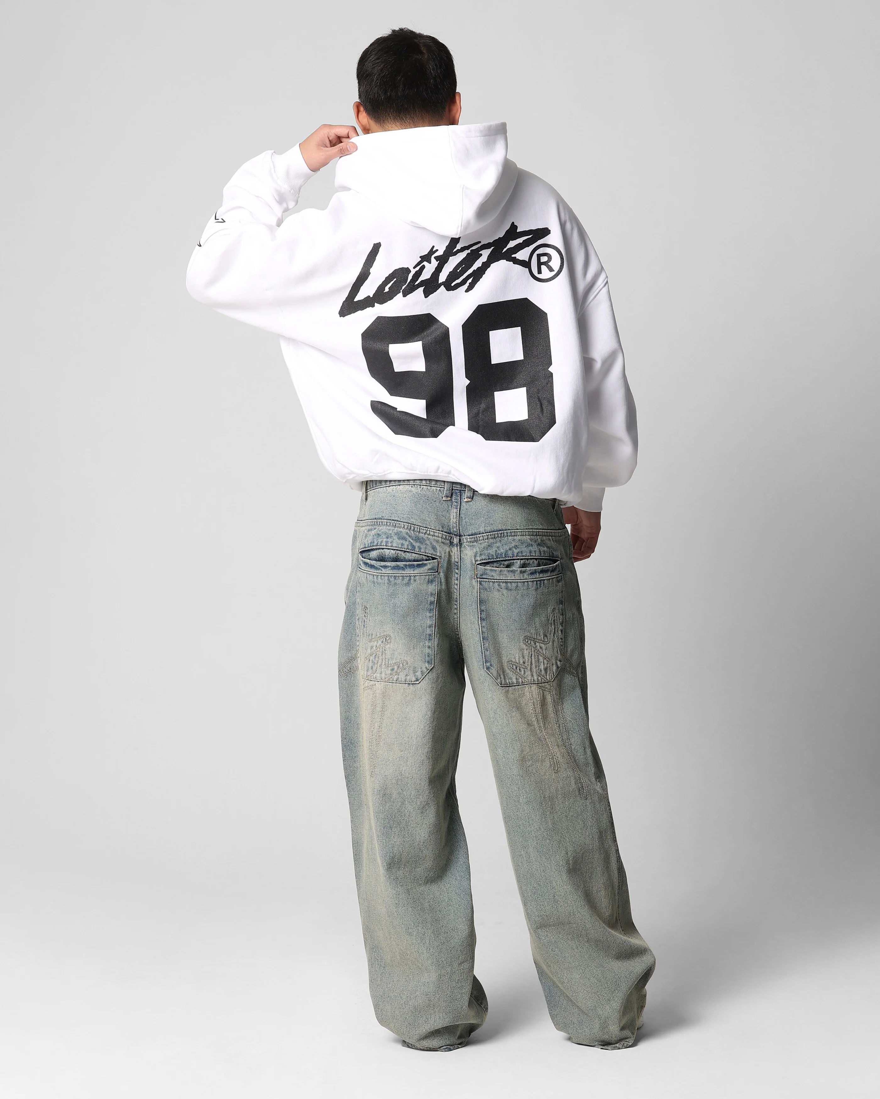 Loiter Training Day Hoodie White - Image 4
