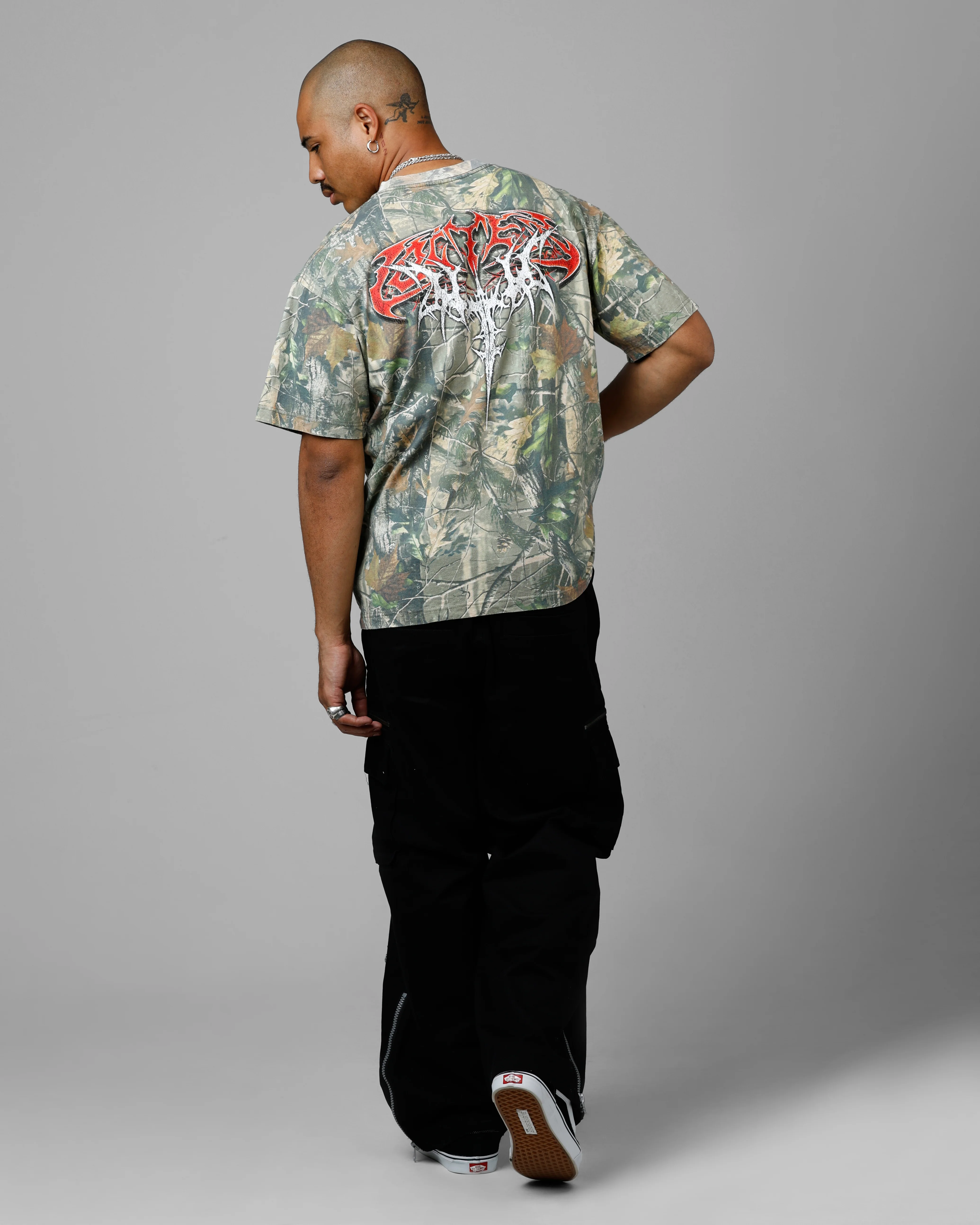 Loiter Tribal Skull Camo T-Shirt Real Tree Camo - Image 6
