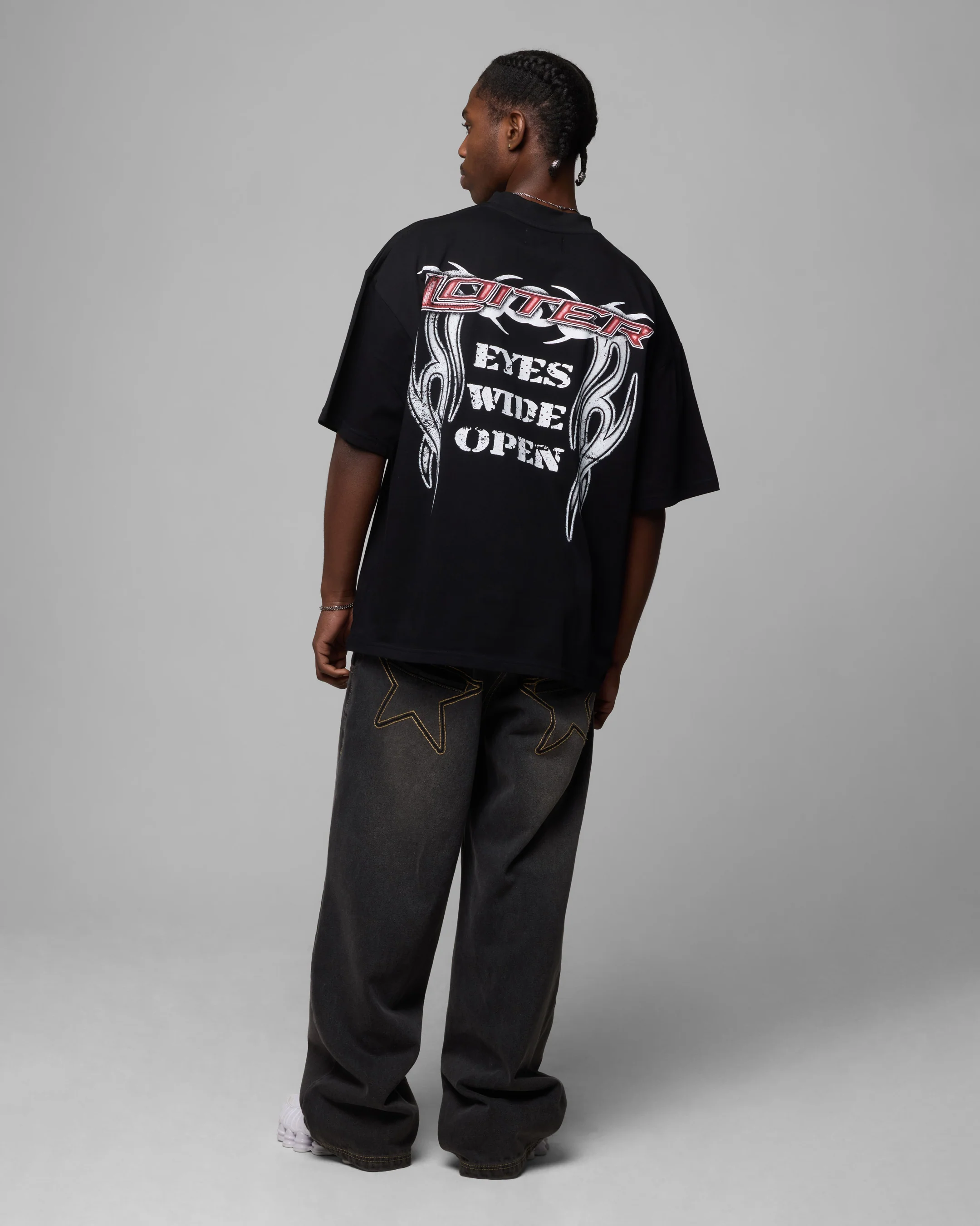 Loiter Tribal Vintage T-Shirt Black - Image 3