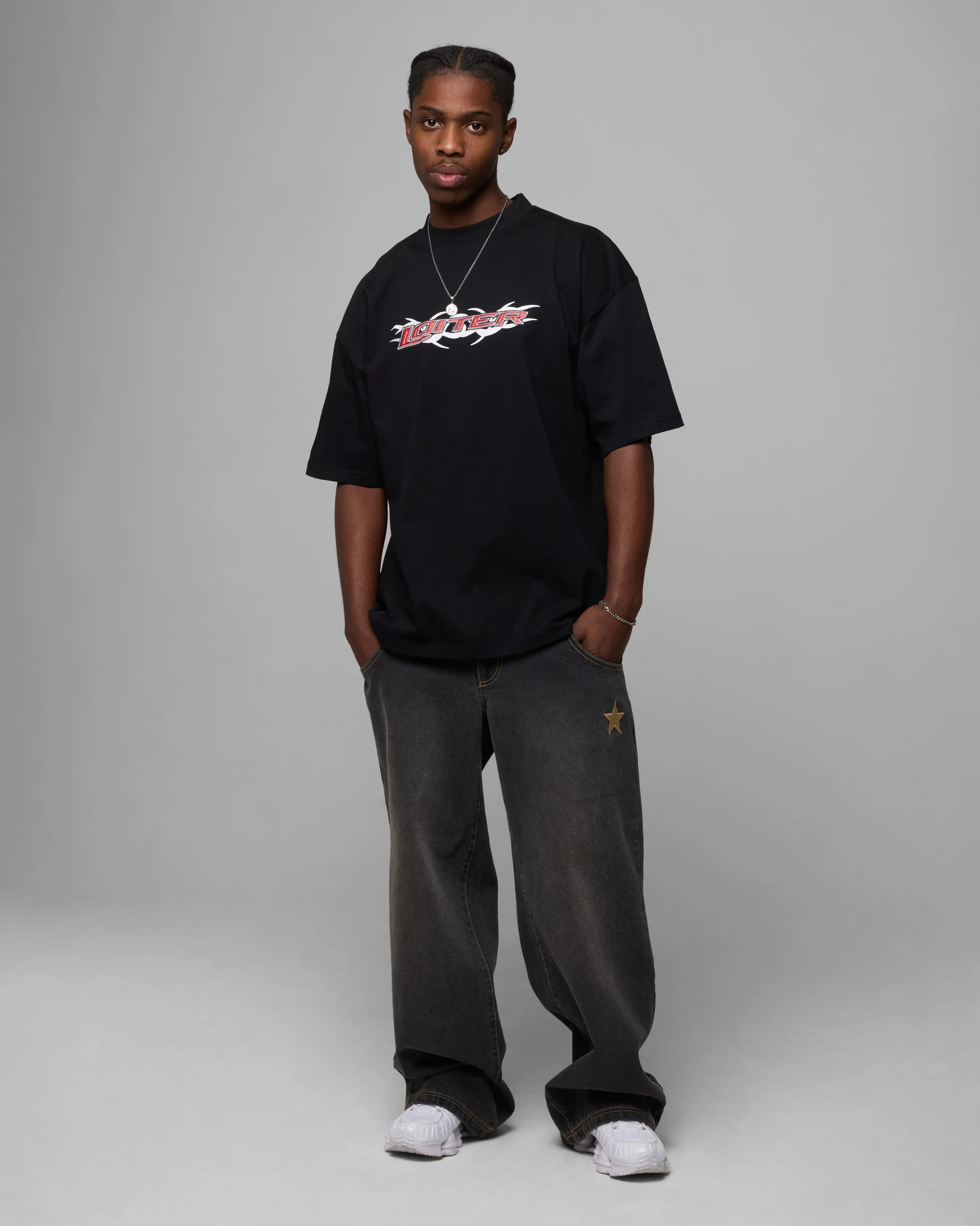 Loiter Tribal Vintage T-Shirt Black - Image 4