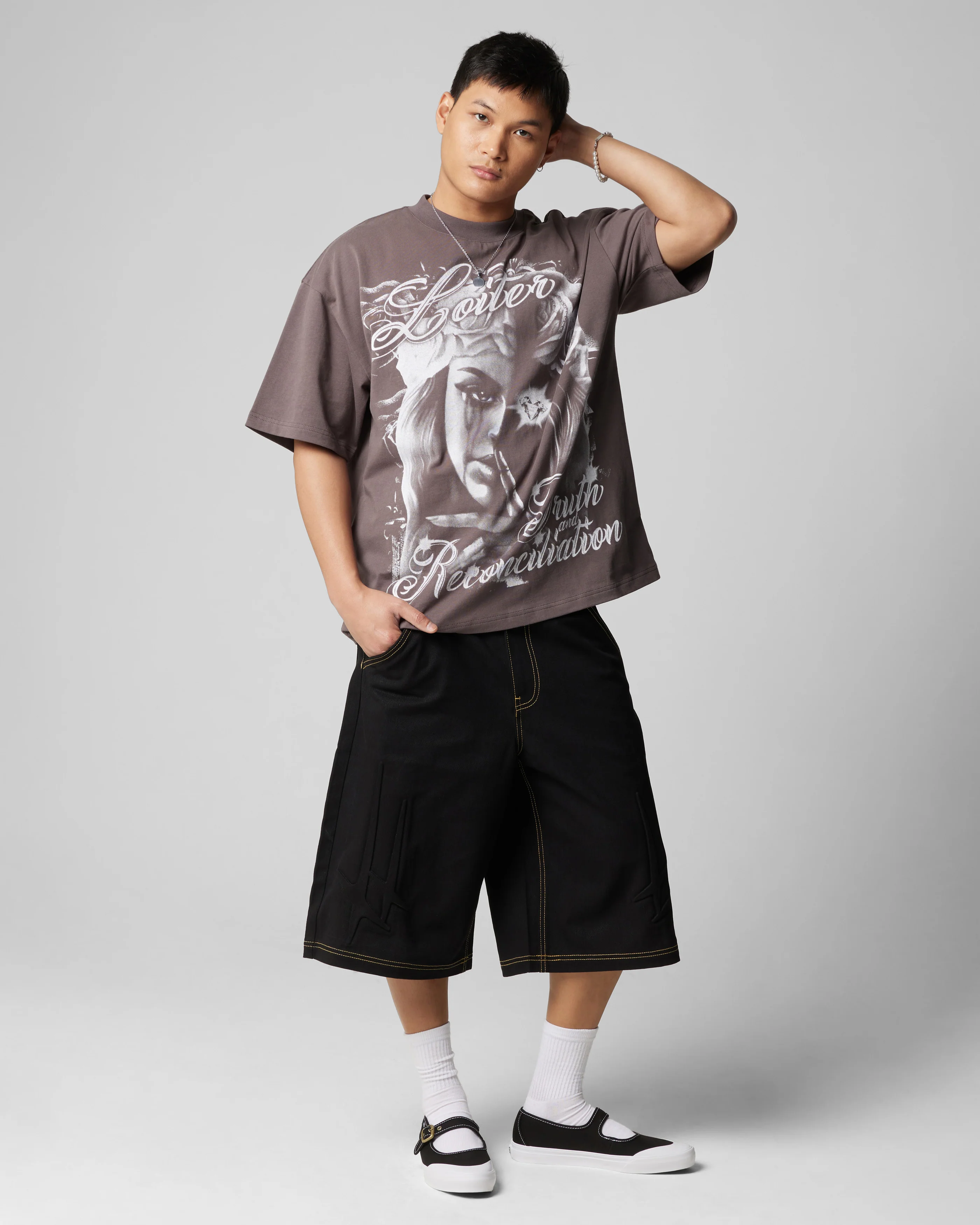 Loiter Truth And Reconciliation T-Shirt Charcoal - Image 9