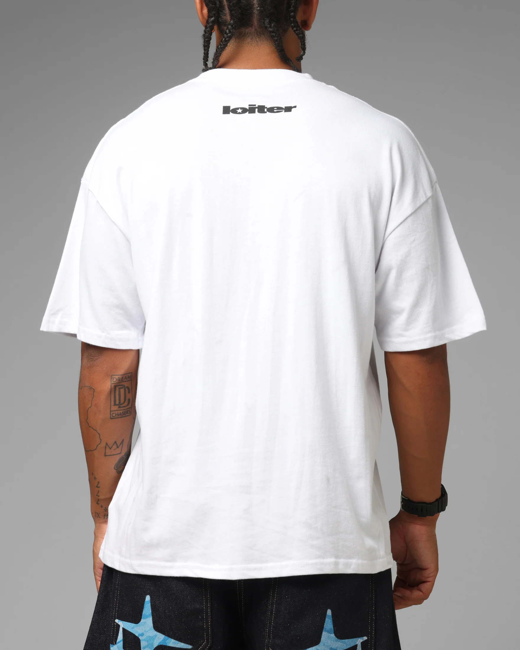 Loiter Twin Star T-Shirt White - Image 3