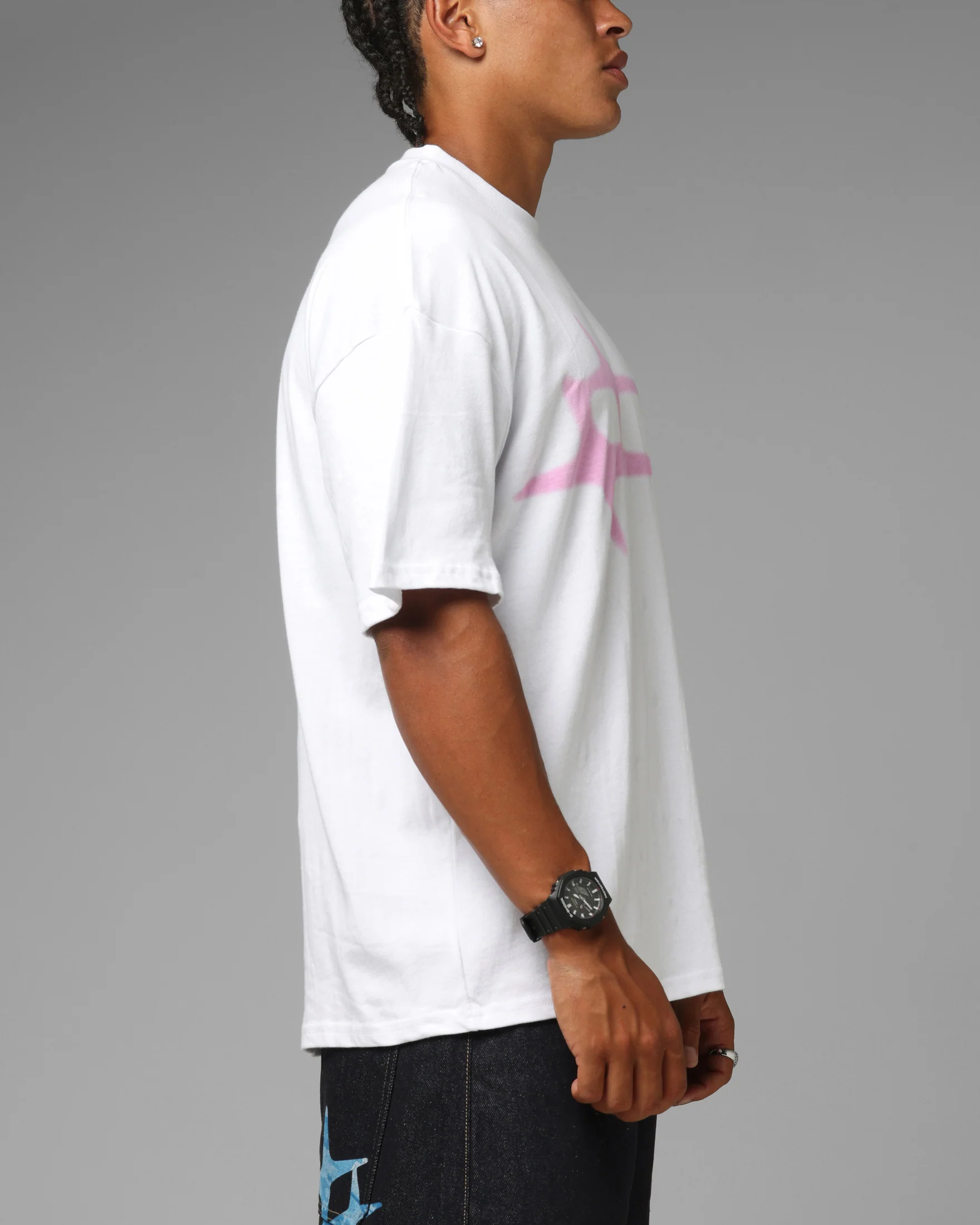 Loiter Twin Star T-Shirt White - Image 4