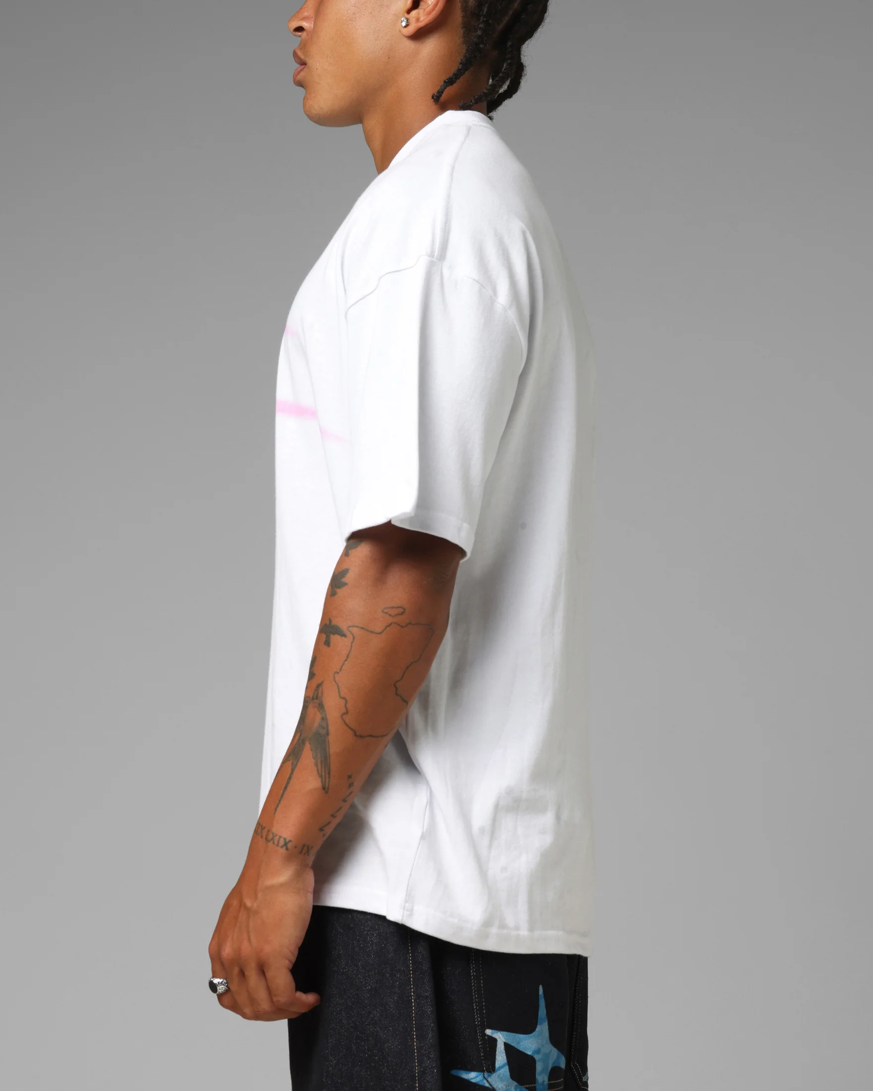 Loiter Twin Star T-Shirt White - Image 5