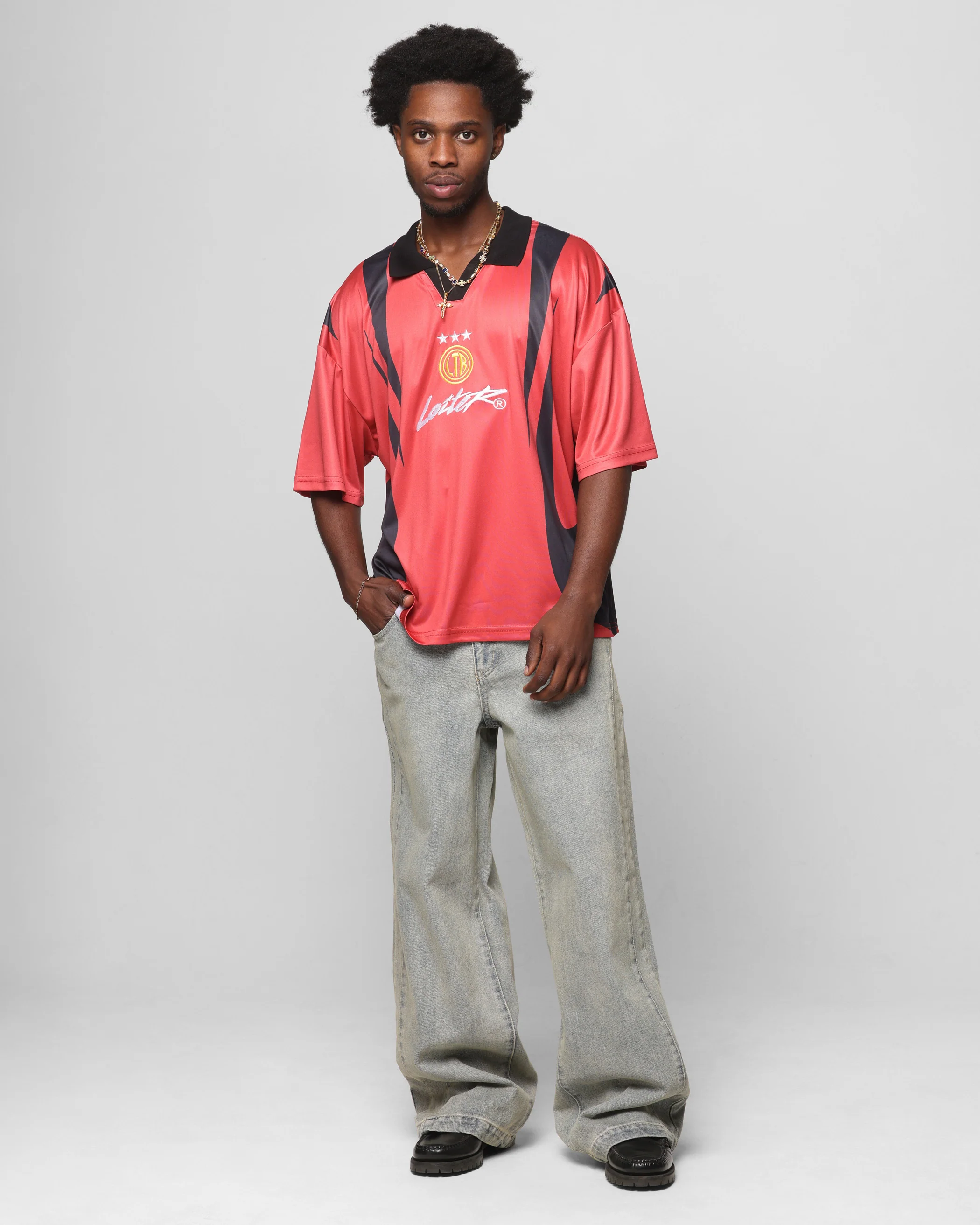 Loiter United Football Jersey Red - Image 3