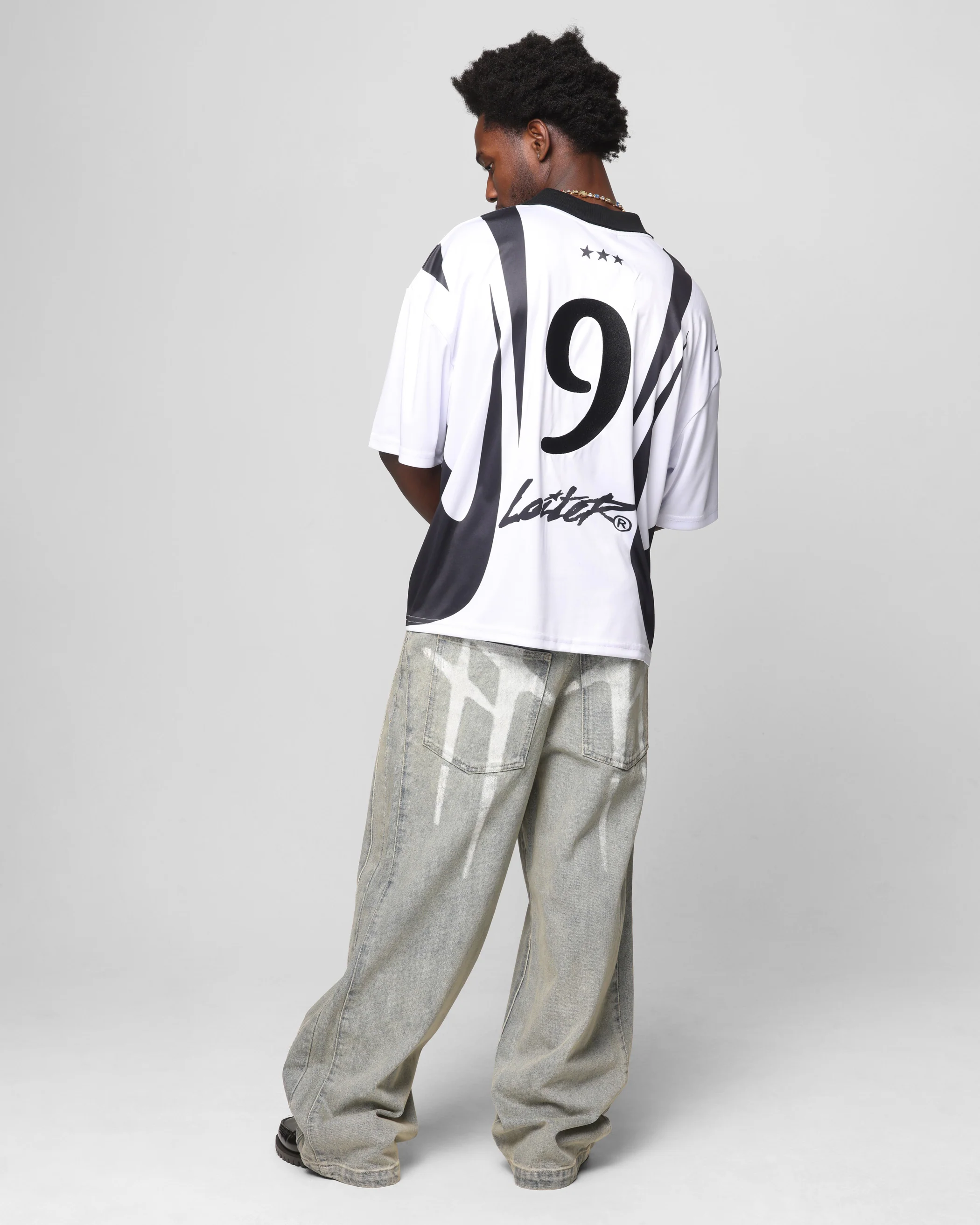 Loiter United Football Jersey White/Black - Image 4