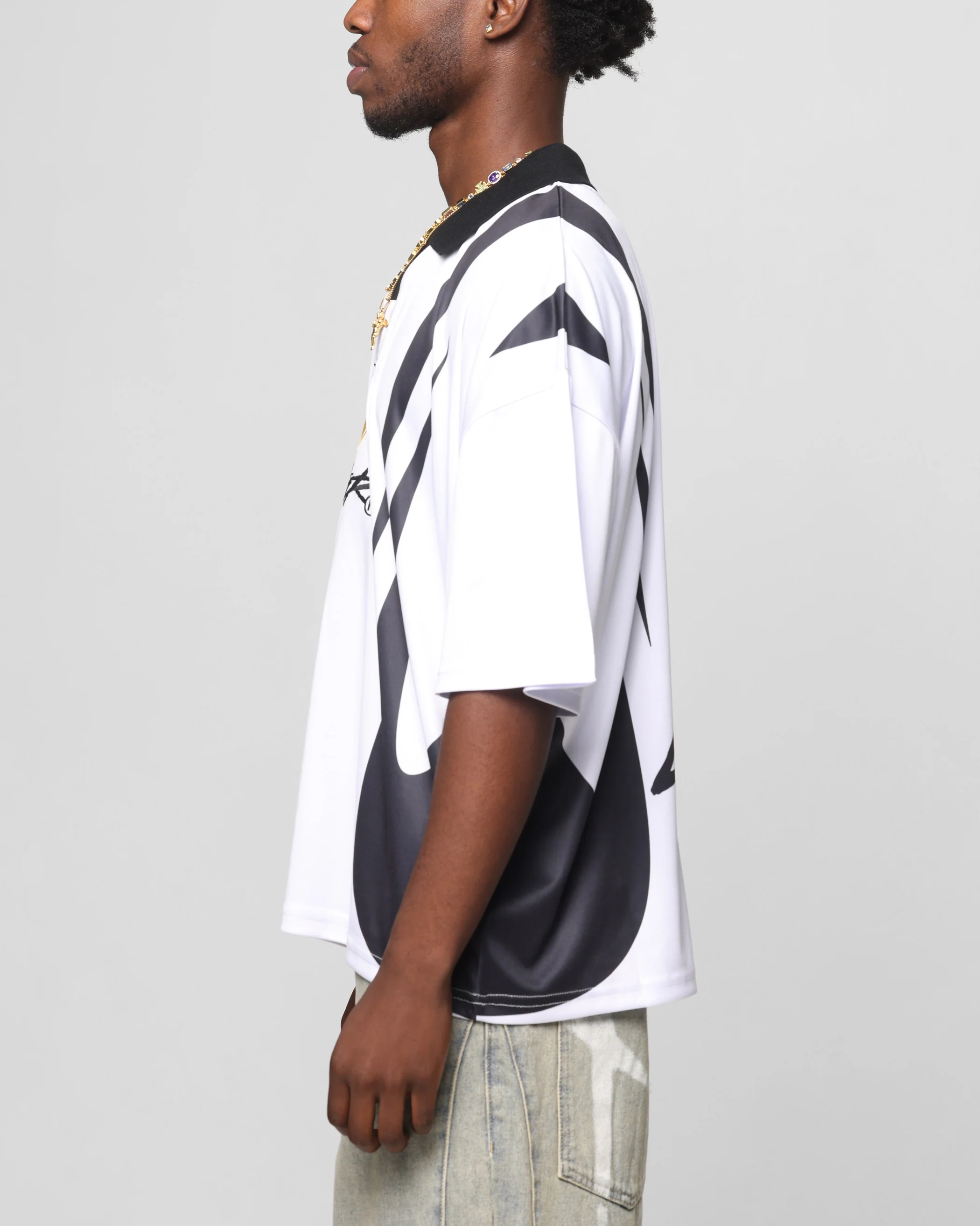 Loiter United Football Jersey White/Black - Image 6