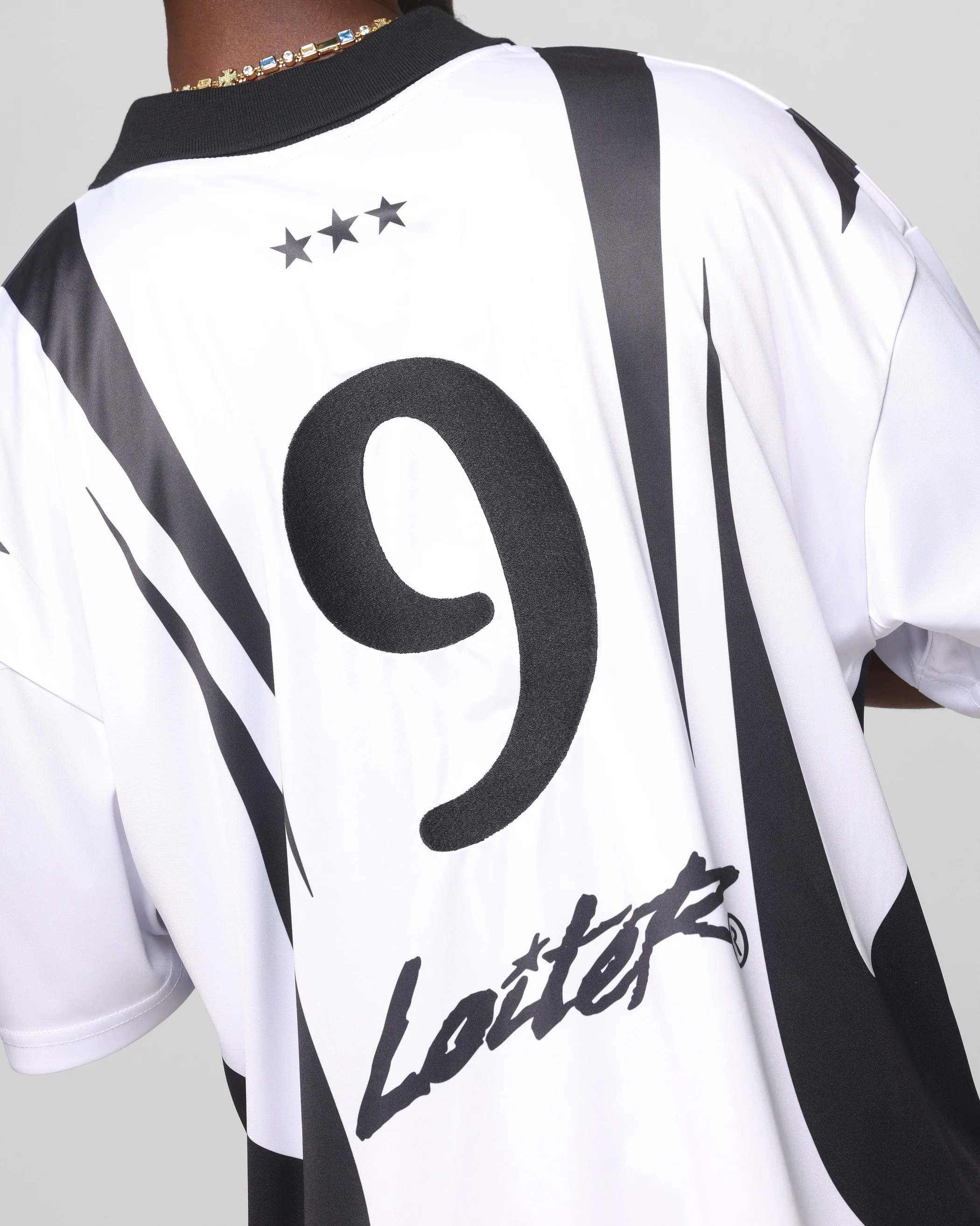 Loiter United Football Jersey White/Black - Image 8