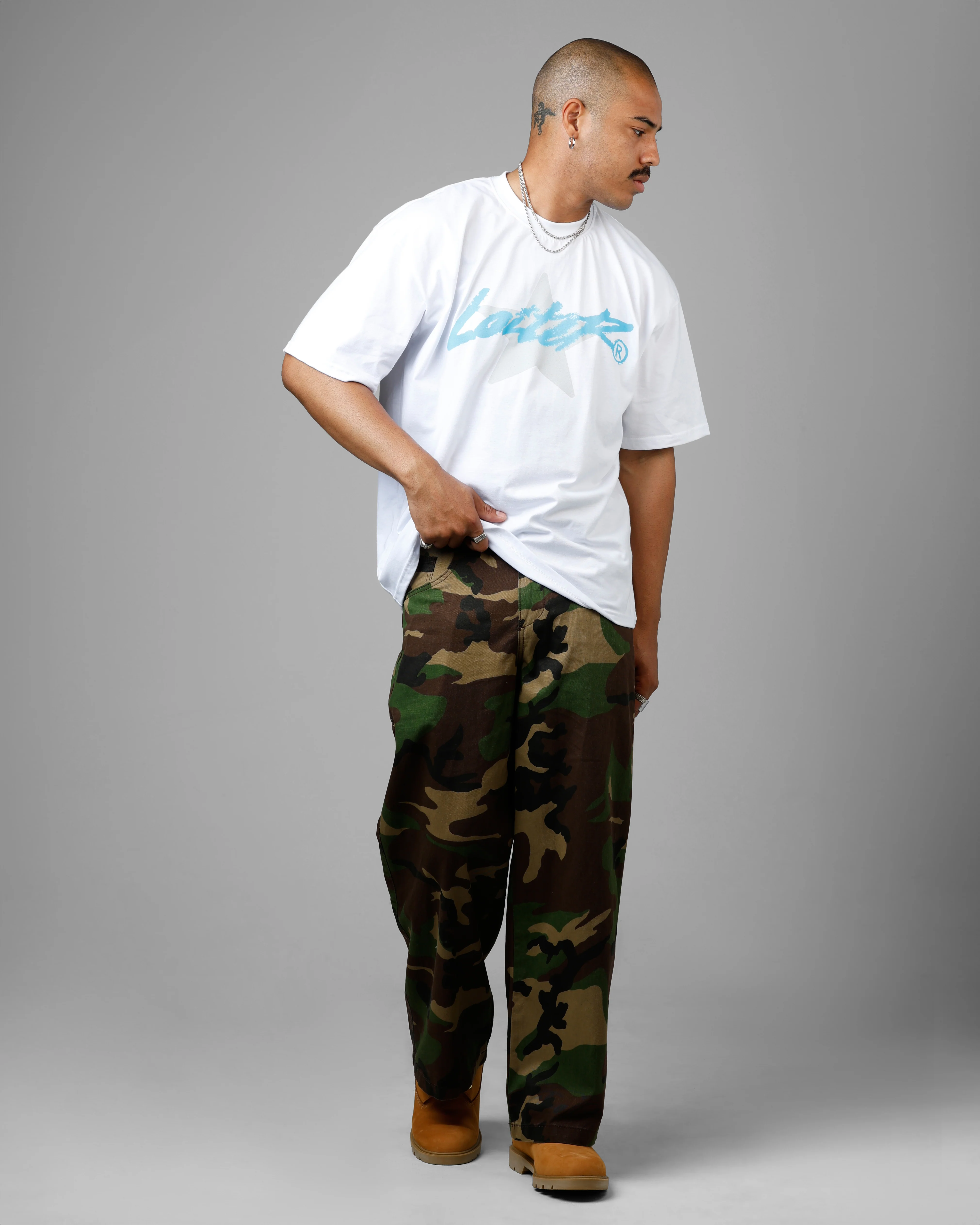 Loiter Universe T-Shirt White - Image 3