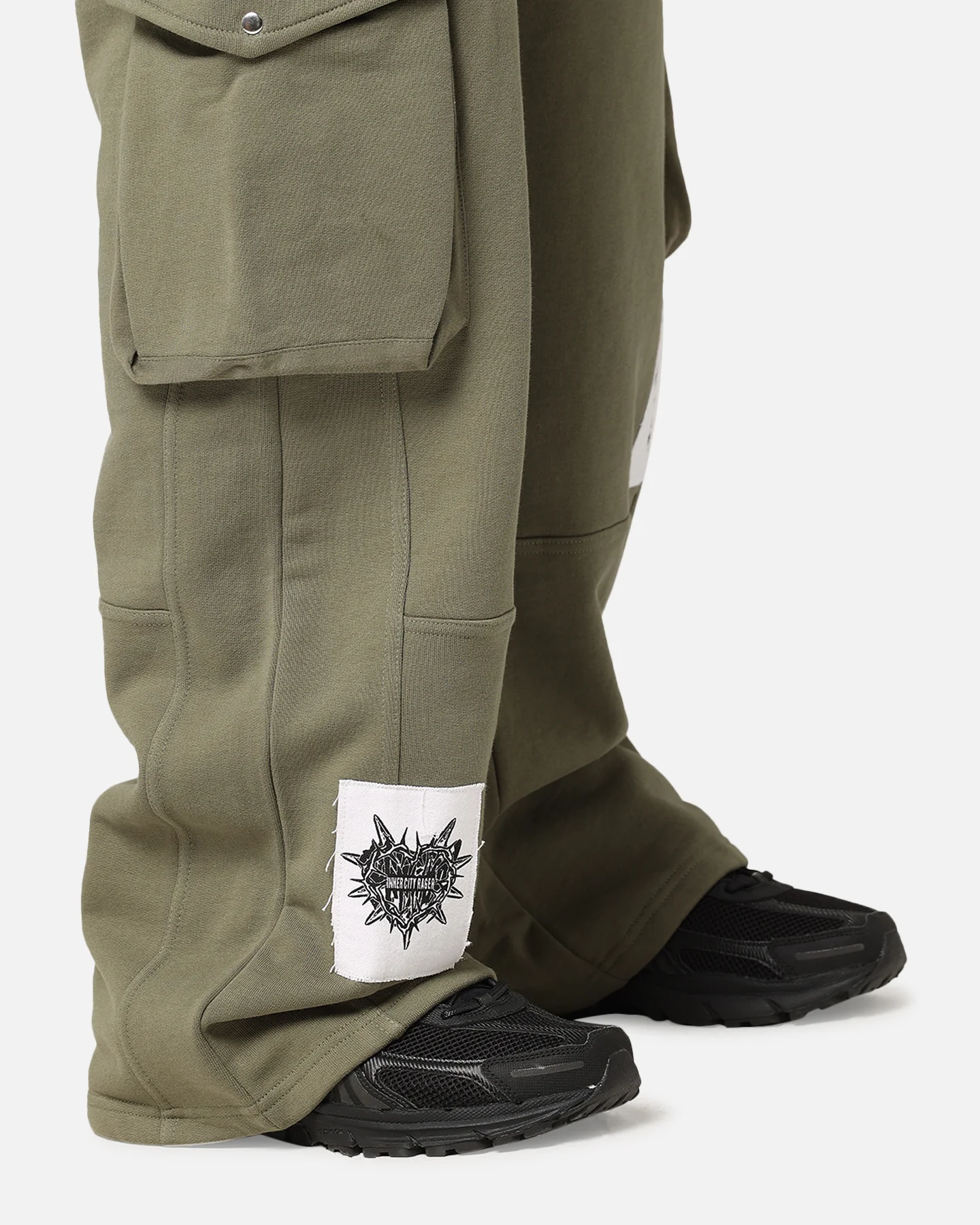 Loiter Utopia Cargo Sweat Pants Khaki Green - Image 2