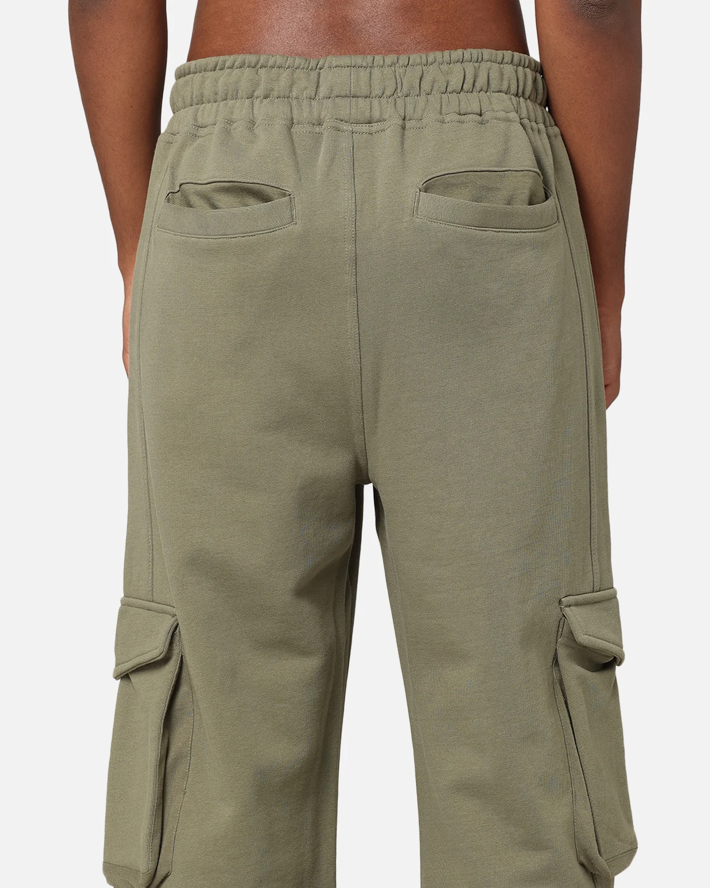 Loiter Utopia Cargo Sweat Pants Khaki Green - Image 7