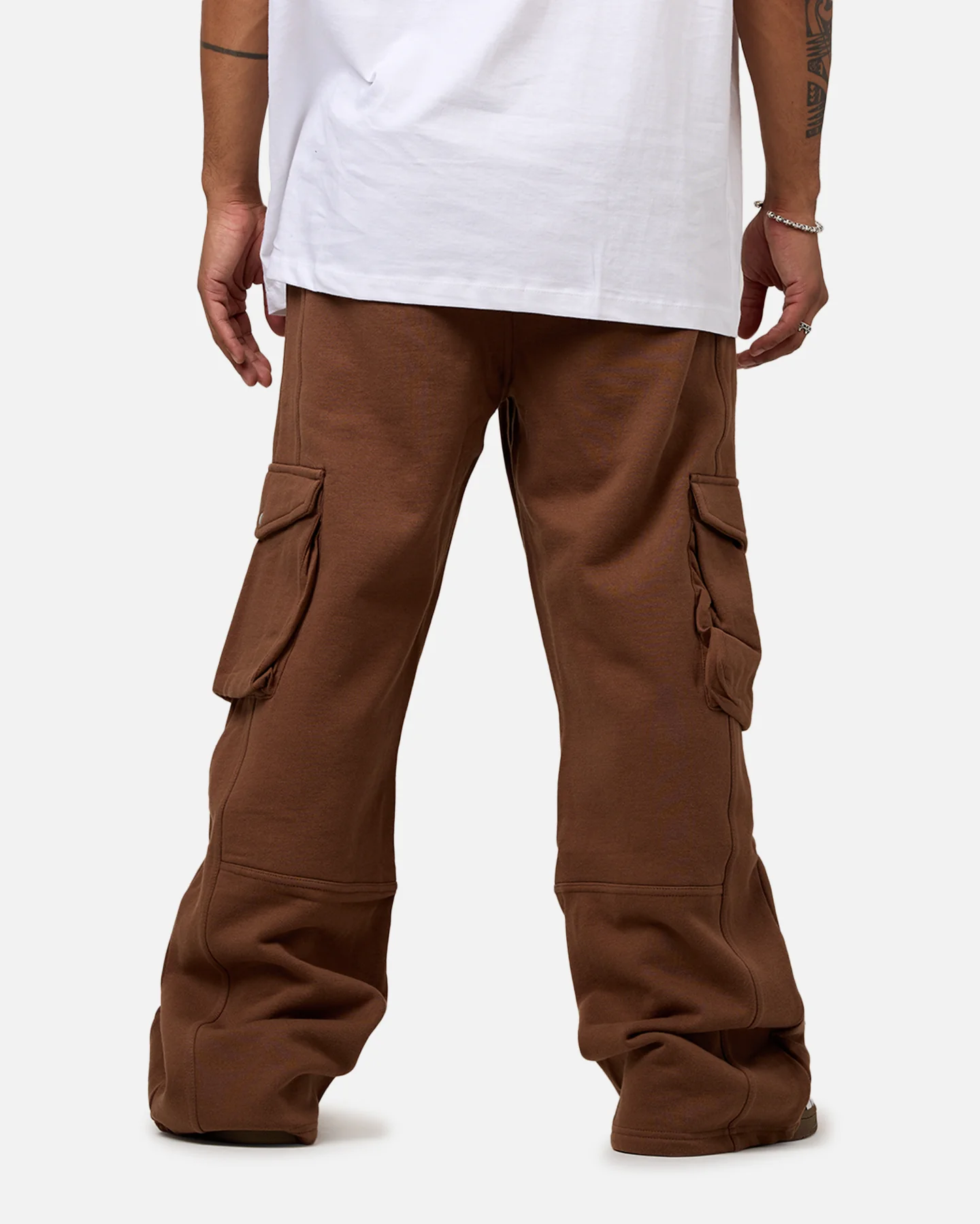 Loiter Utopia Cargo Sweat Pants Brown - Image 5