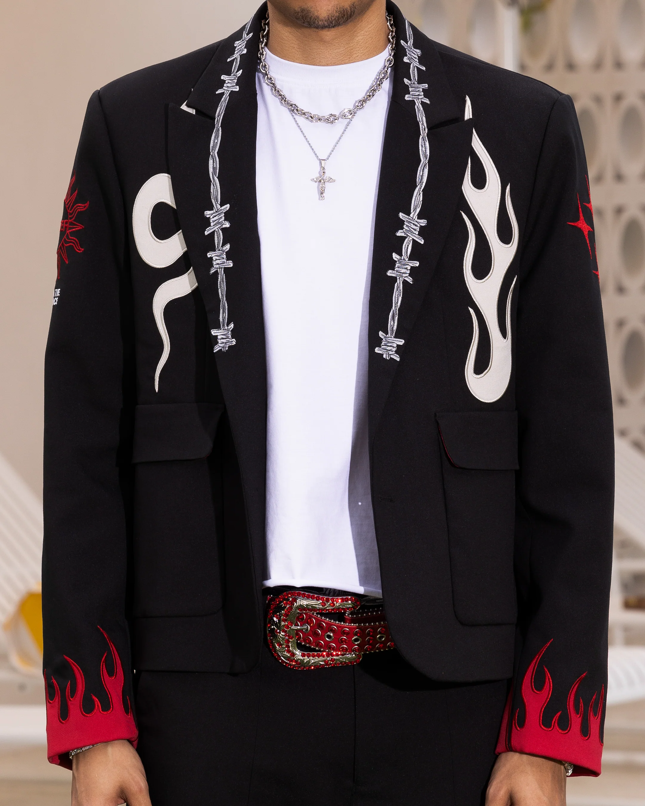 Loiter Western Blazer Jacket Black - Image 4