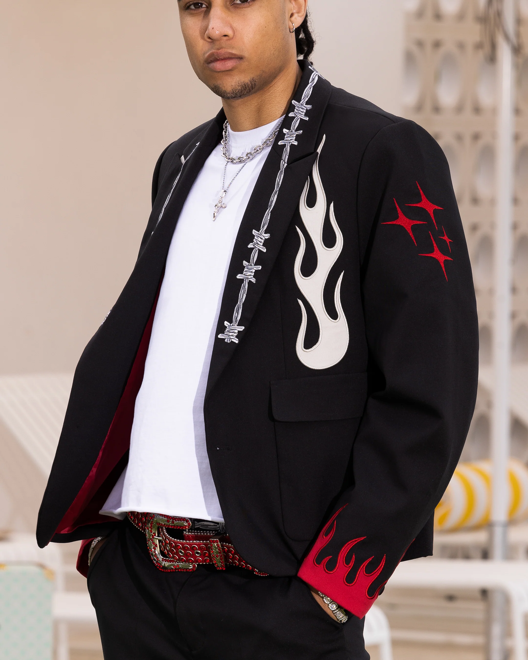 Loiter Western Blazer Jacket Black - Image 9