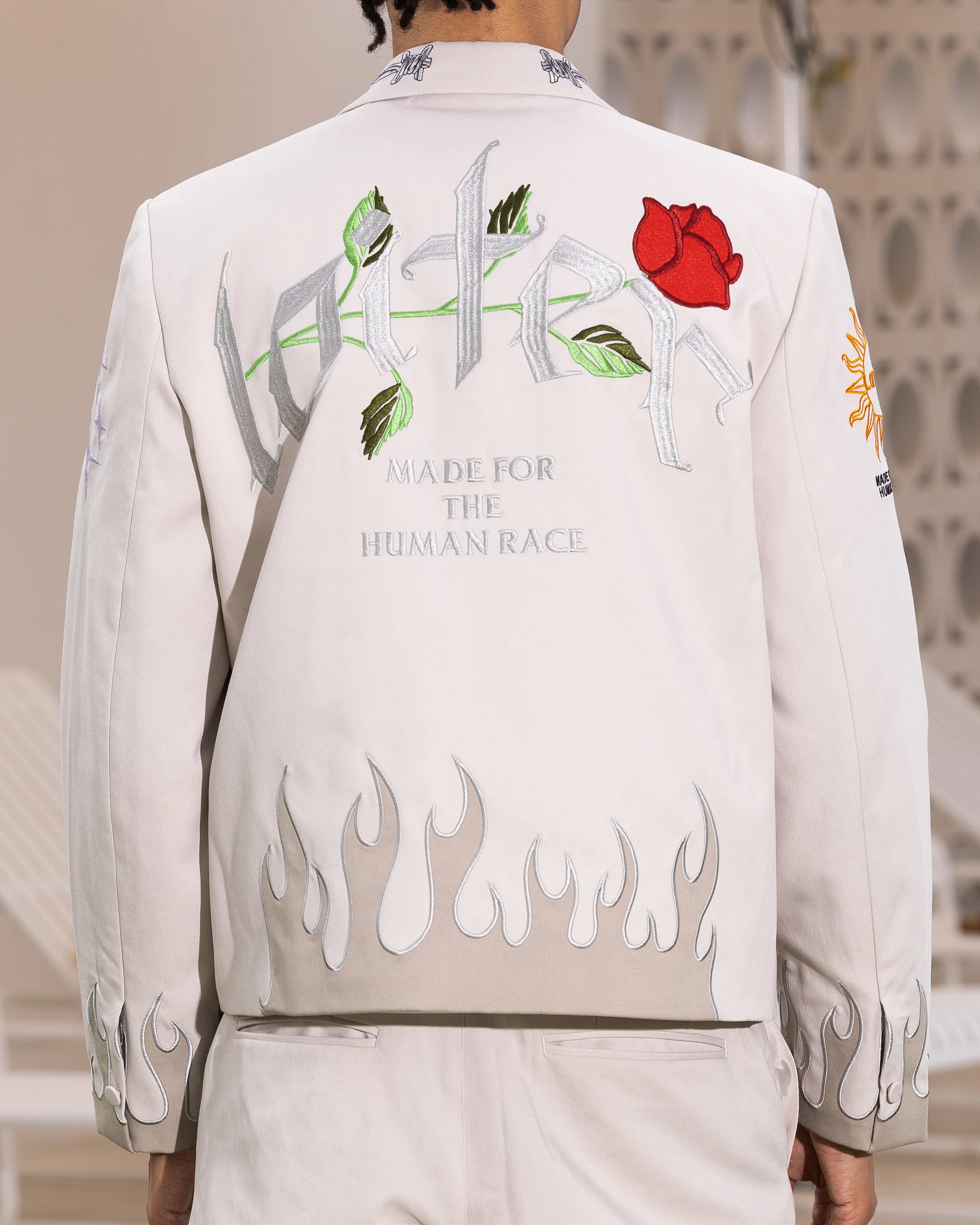 Loiter Western Blazer Jacket Off White - Image 5