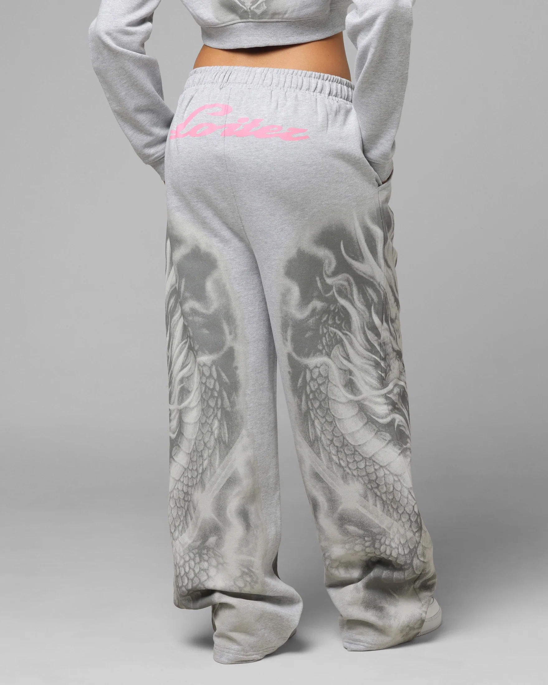 Loiter Women's Drako Sweatpants Grey Marle - Image 5