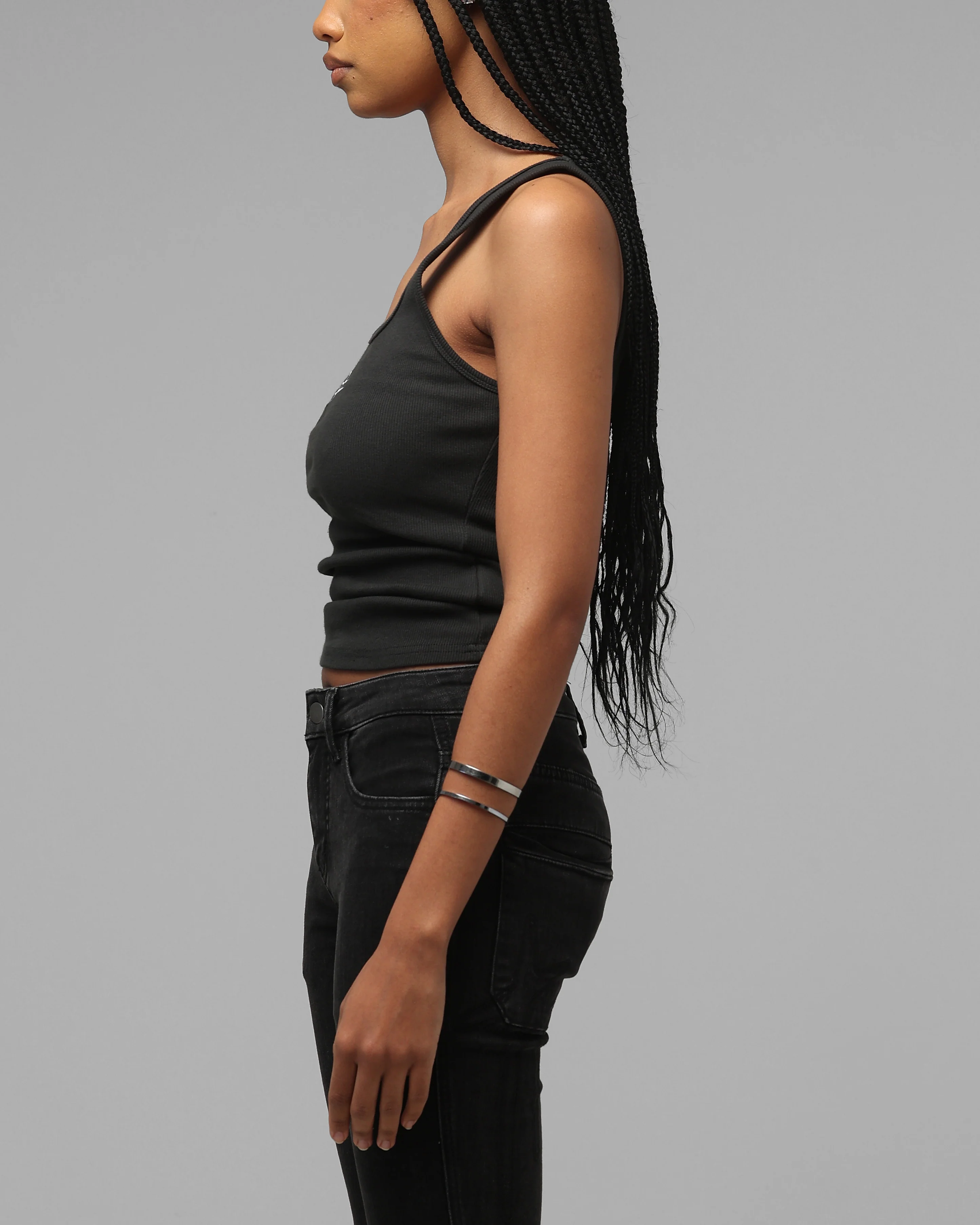 Loiter Women's Hybrid Scoop Neck Tank Charcoal - Image 5