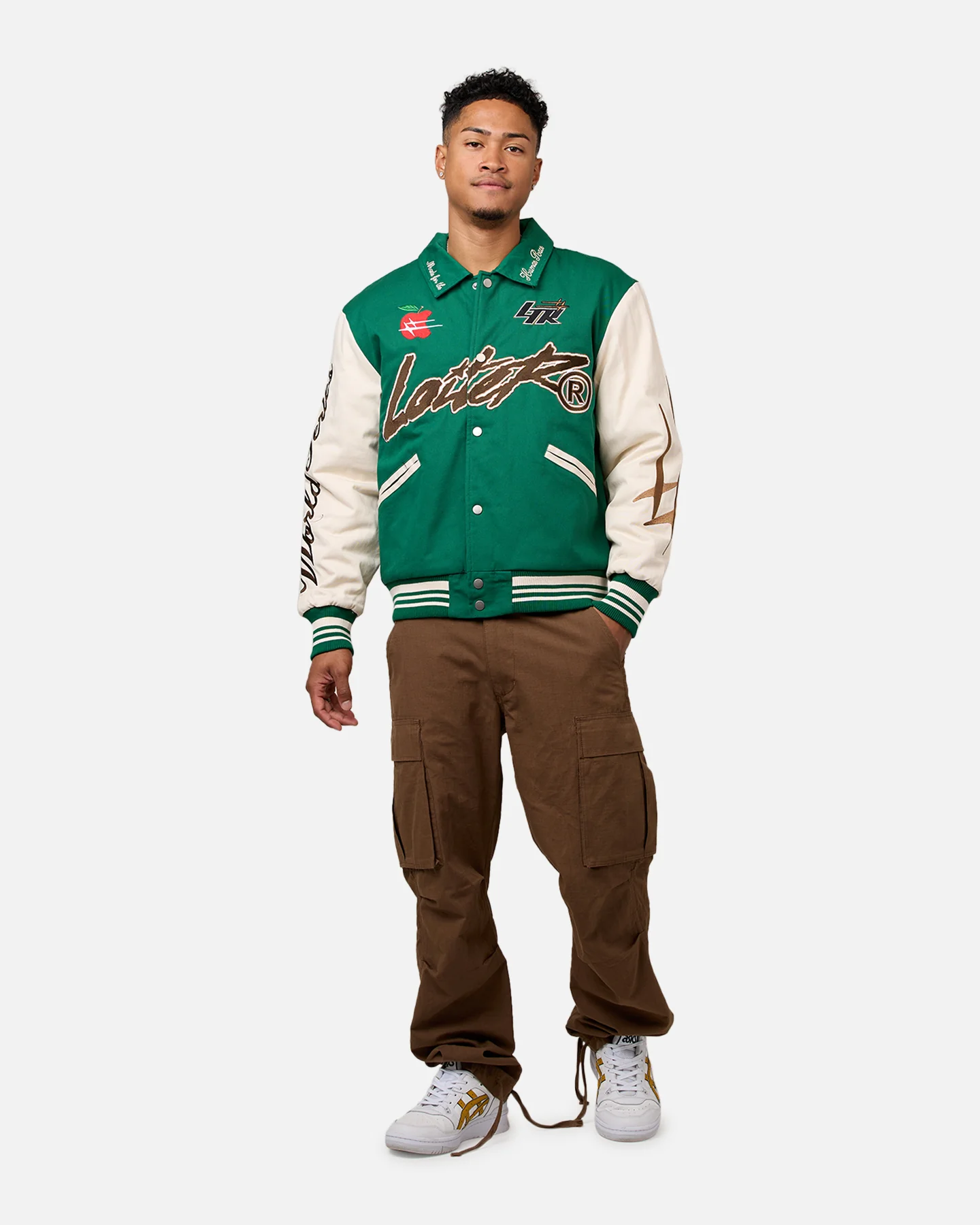 Loiter World Series Varsity Jacket Green - Image 3