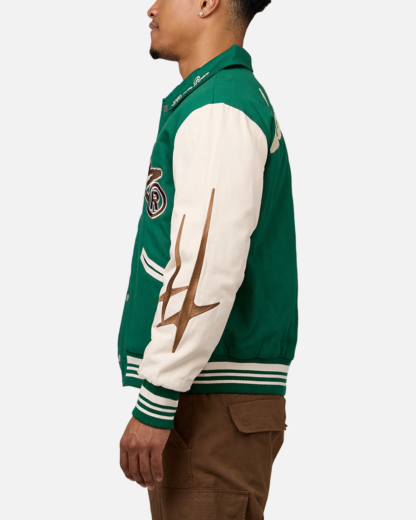 Loiter World Series Varsity Jacket Green - Image 5