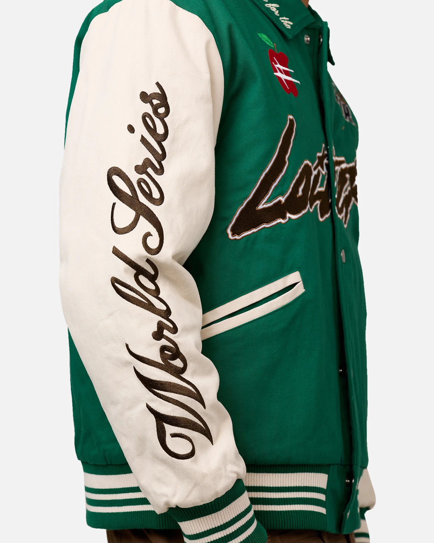 Loiter World Series Varsity Jacket Green - Image 7